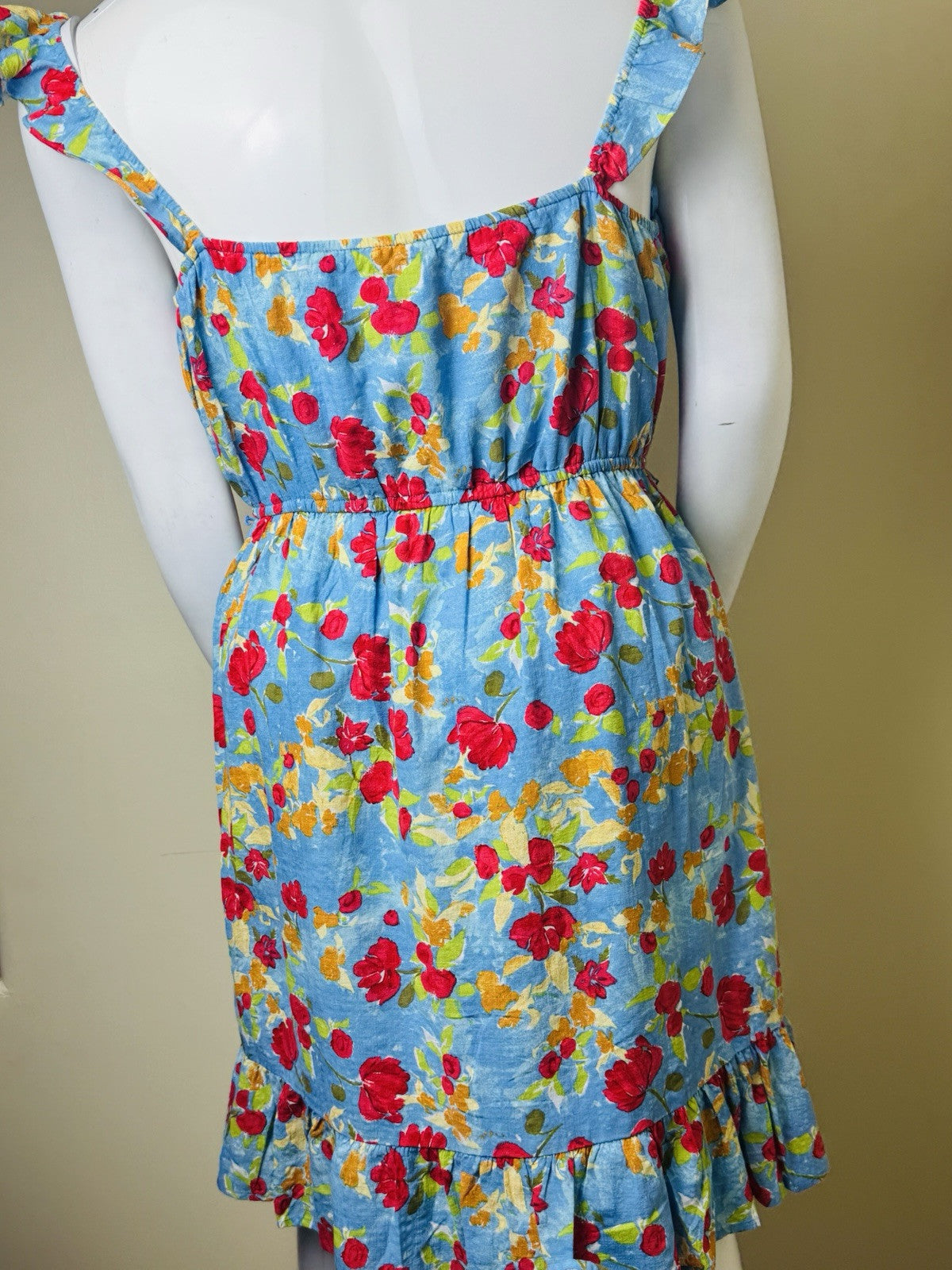 $54 LC Lauren Conrad Floral Flutter Lined Maxi Dress, Size 0X. (B.70)