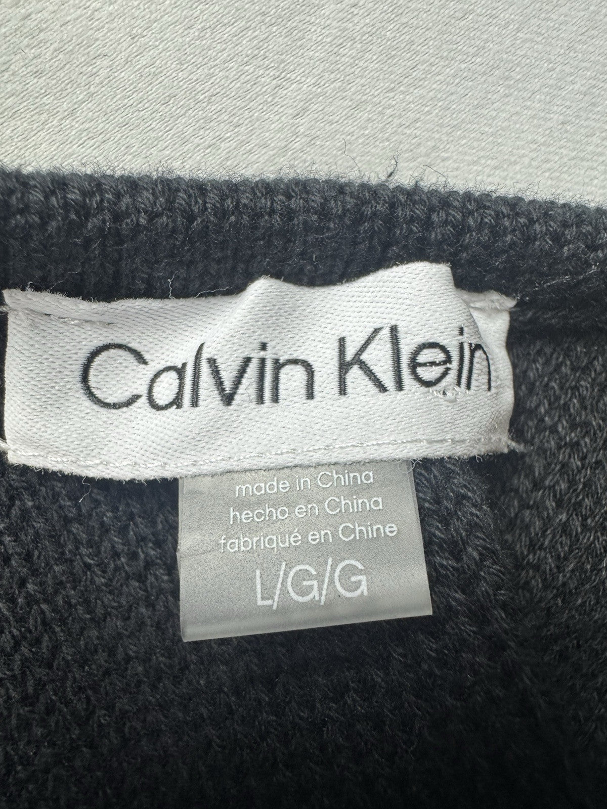 $119 Calvin Klein Women's Knit Black Dress Sz L. (B.43)