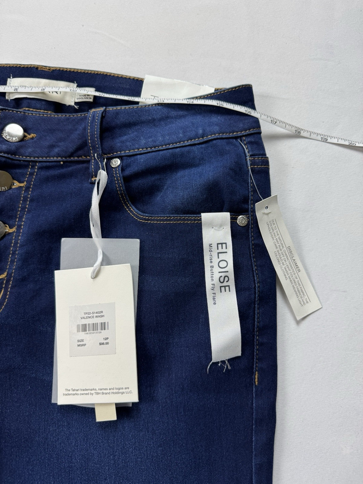 $98 Tahiti Women’s Dark Blue Jeans Sz 12P. (B.118)