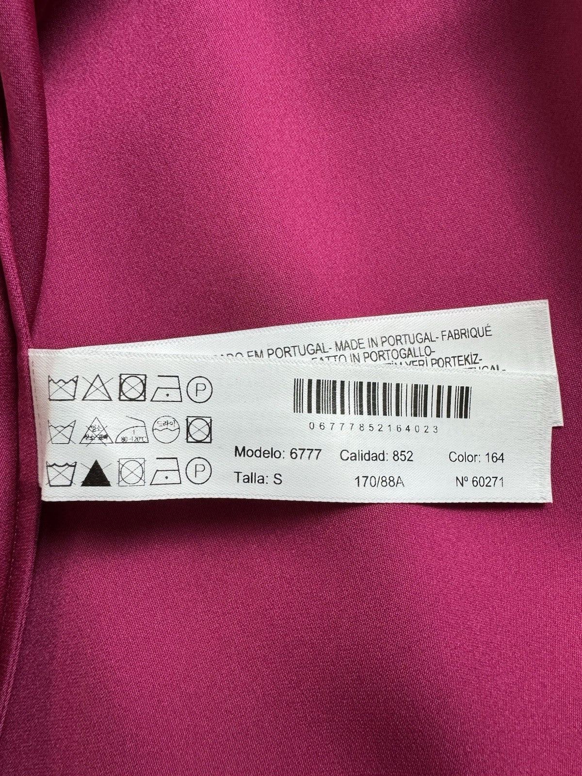 $249 MASSIMO DUTTI Long Silk Fuchsia Dress Sz S. (B.149)