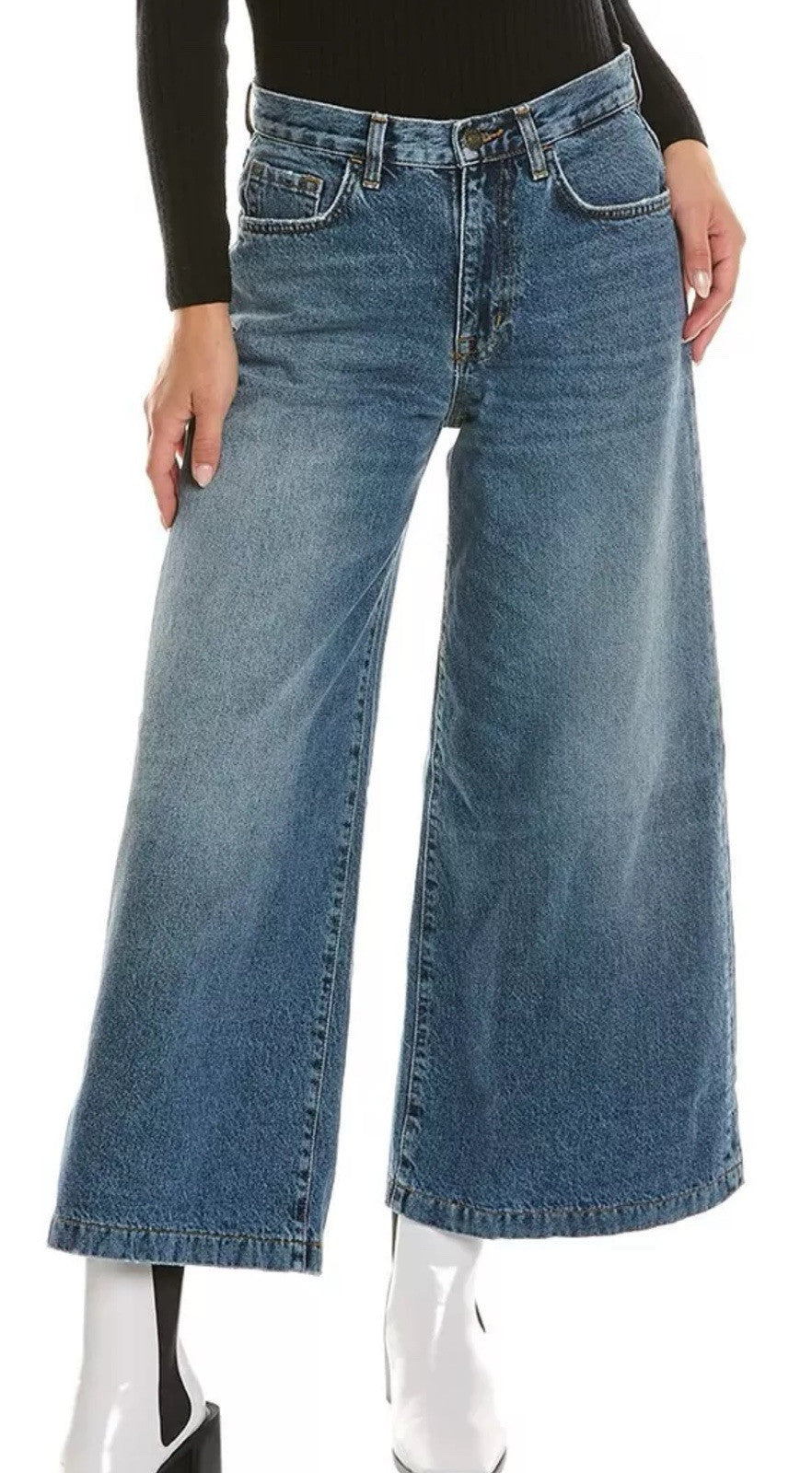 $188 Current/Elliott Women’s Wide Leg Jeans Sz 26. (B.114)