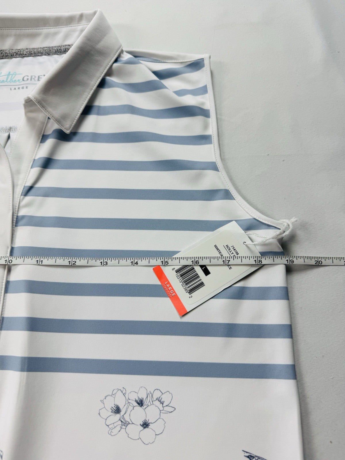 Heather Grey Women’s Golf Shirt Sz L. (B.44)