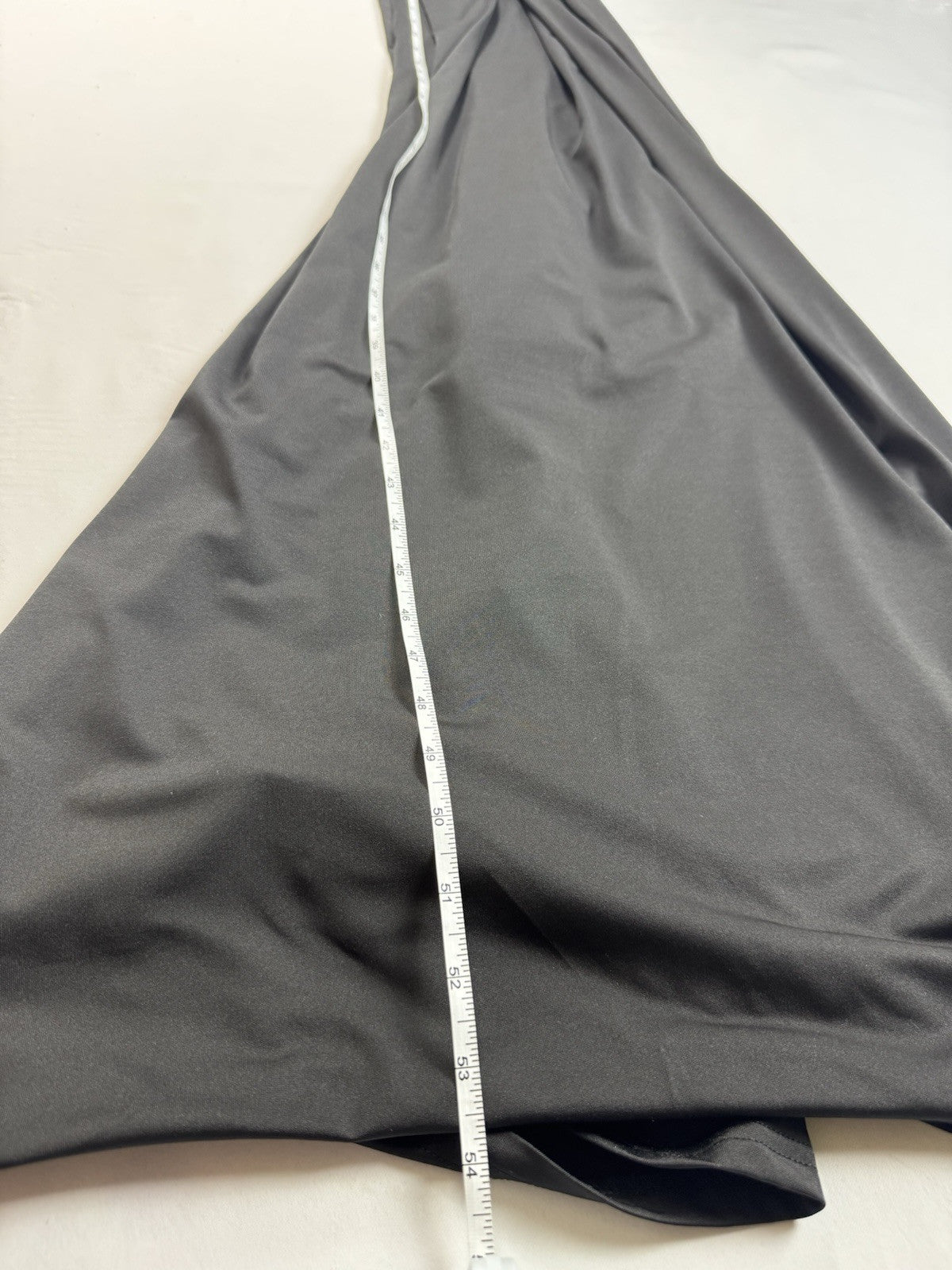 Rhinestone Maxi Dress Sheer Ball Gown Mesh Black Bodycon Sz XL. (B.147)