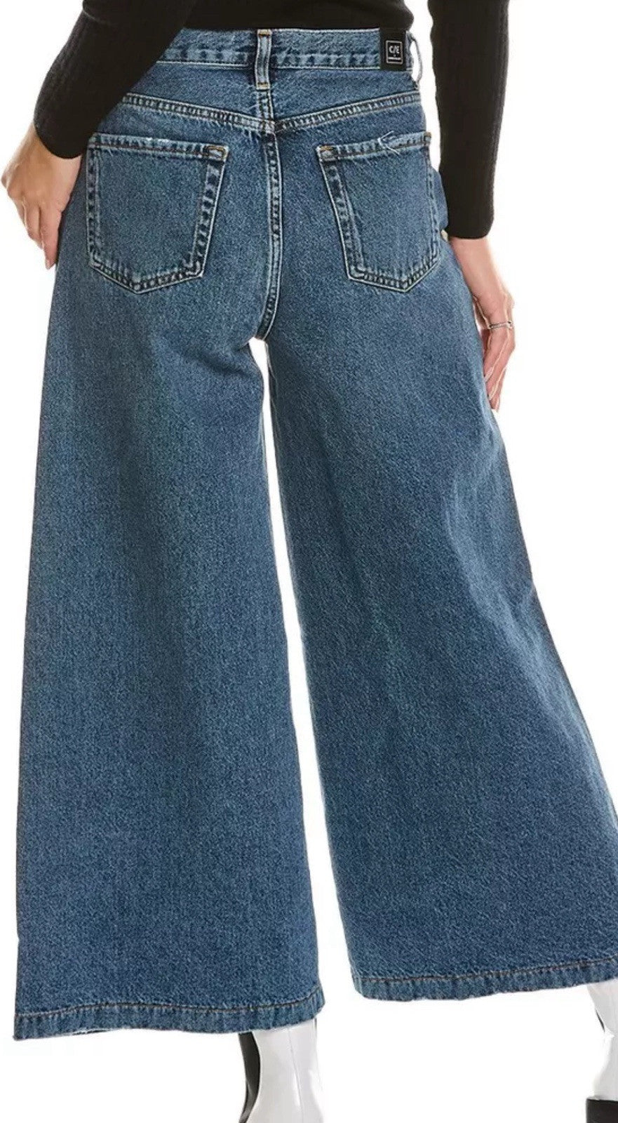 $188 Current/Elliott Women’s Wide Leg Jeans Sz 32. (B.114)