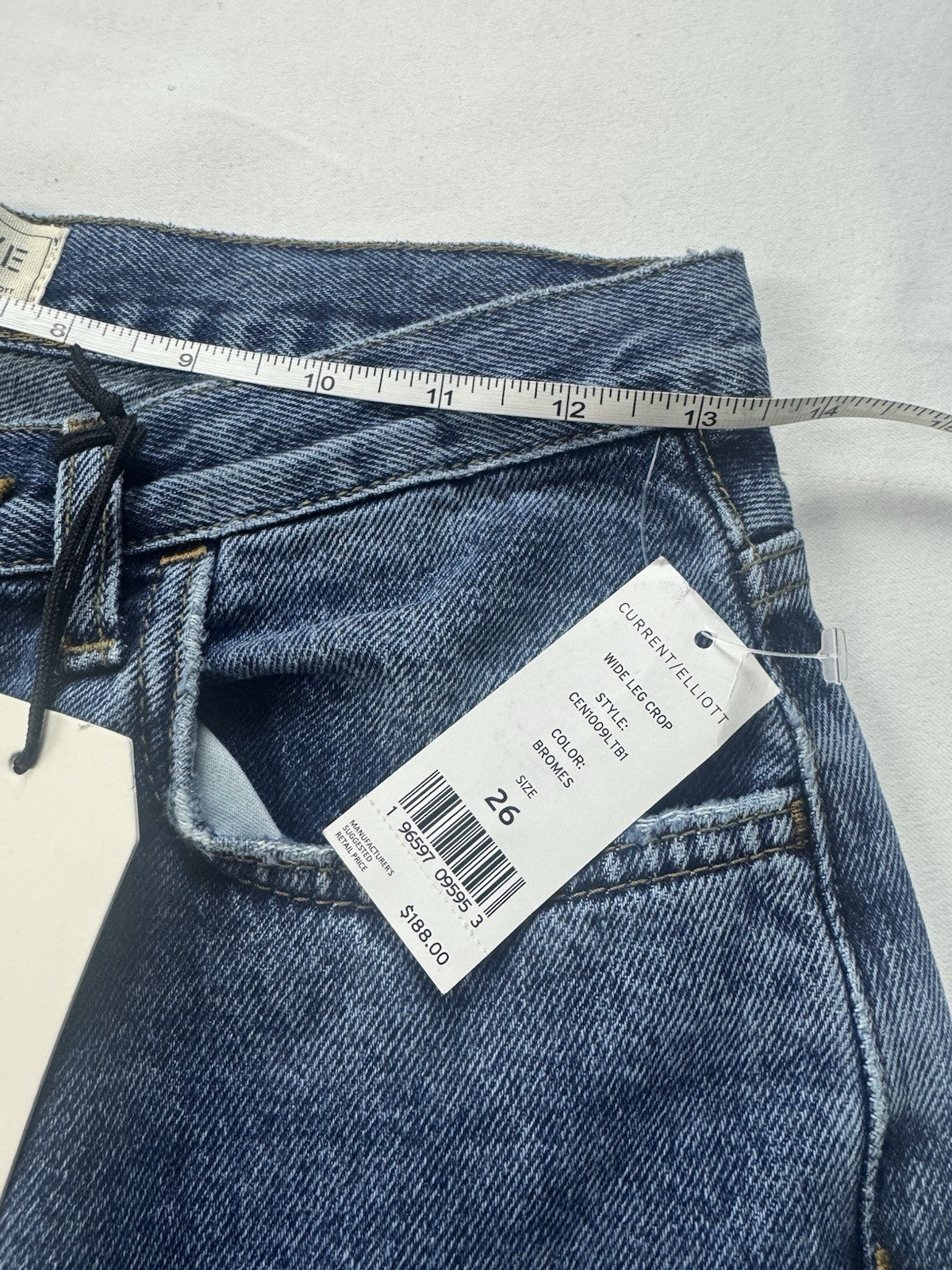 $188 Current/Elliott Women’s Wide Leg Jeans Sz 26. (B.114)