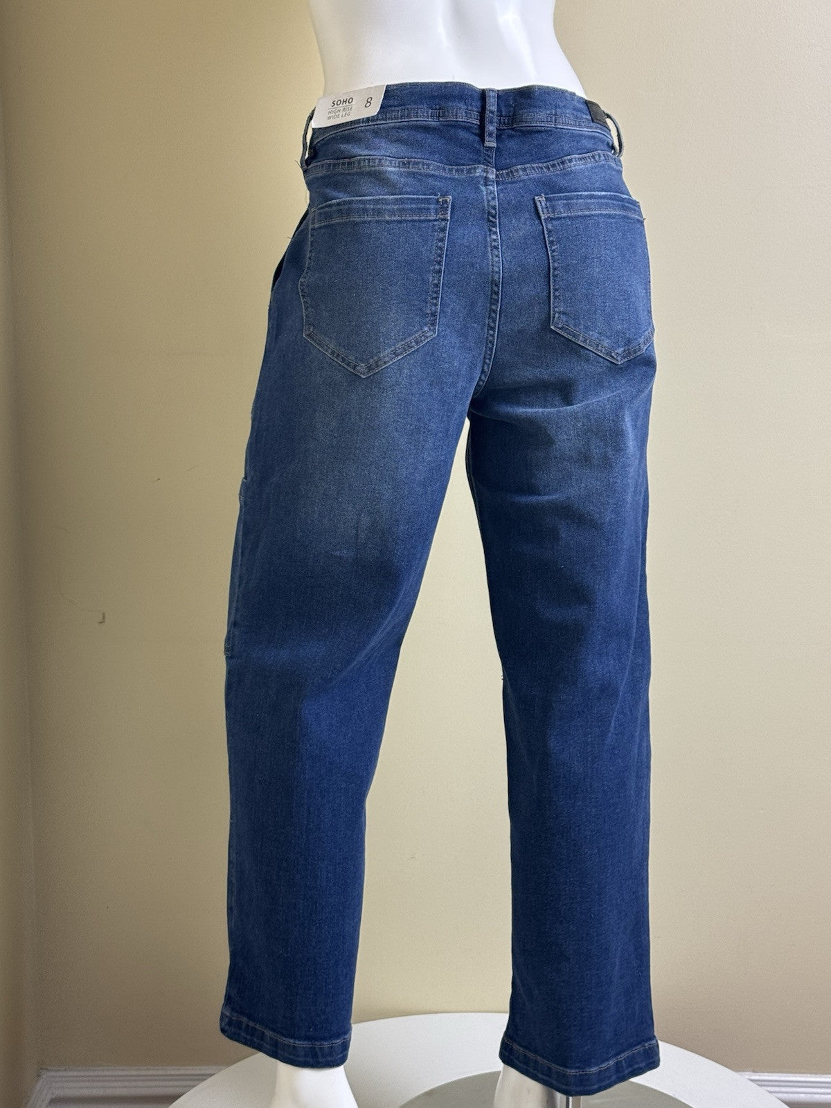 $99 Nicole Miller SOHO High Rise Cargo Jeans Sz 8. (B.138)