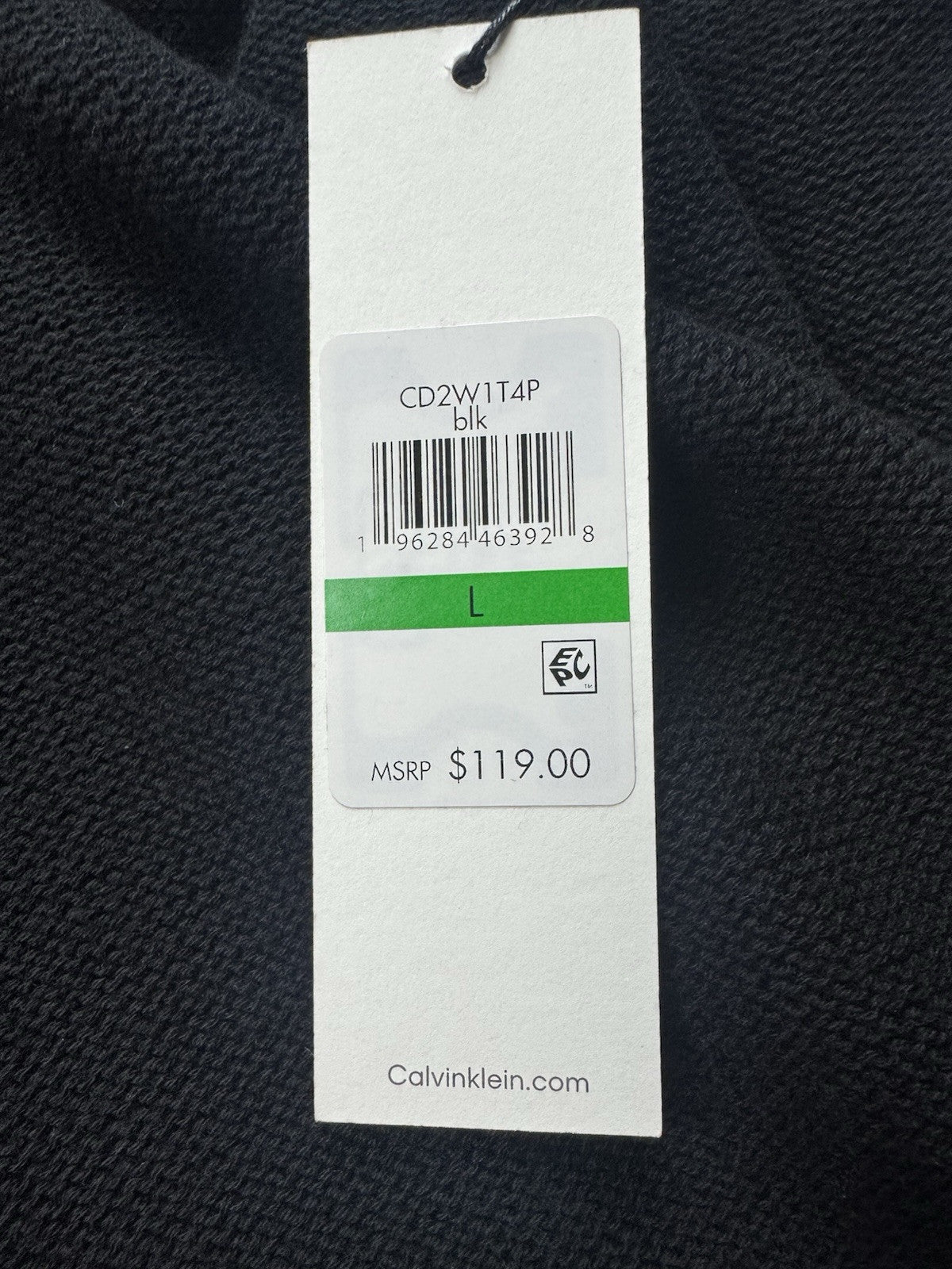 $119 Calvin Klein Women's Knit Black Dress Sz L. (B.43)