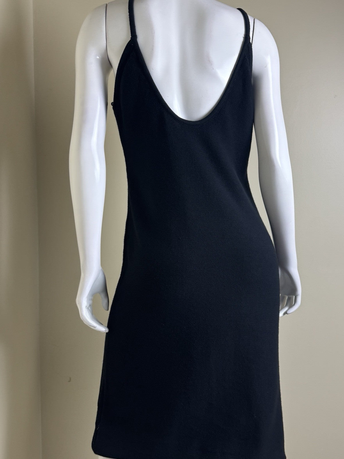 $119 Calvin Klein Women's Knit Black Dress Sz L. (B.43)
