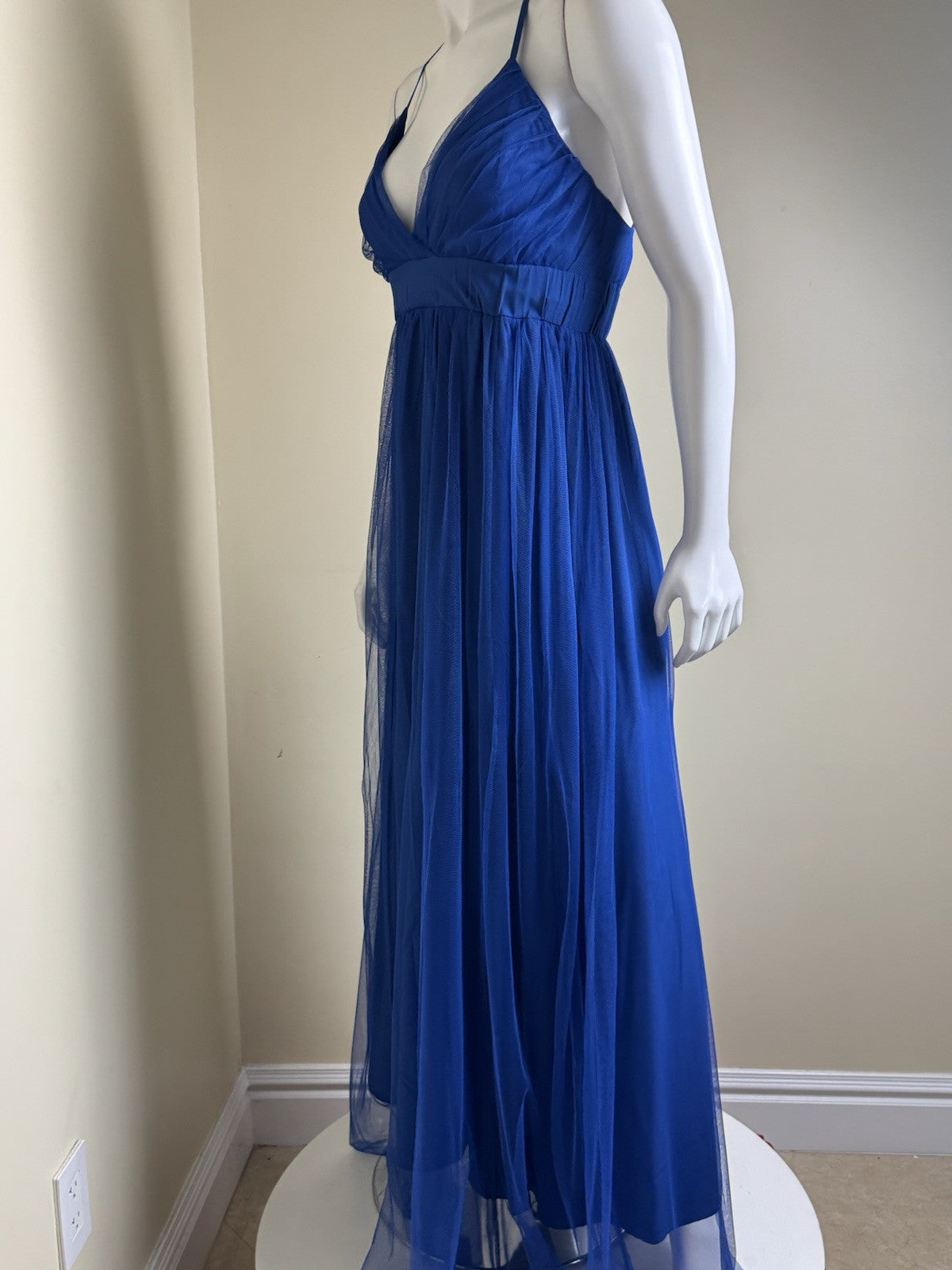 Women’s Blue Lace Long Dress Size S (B.147)