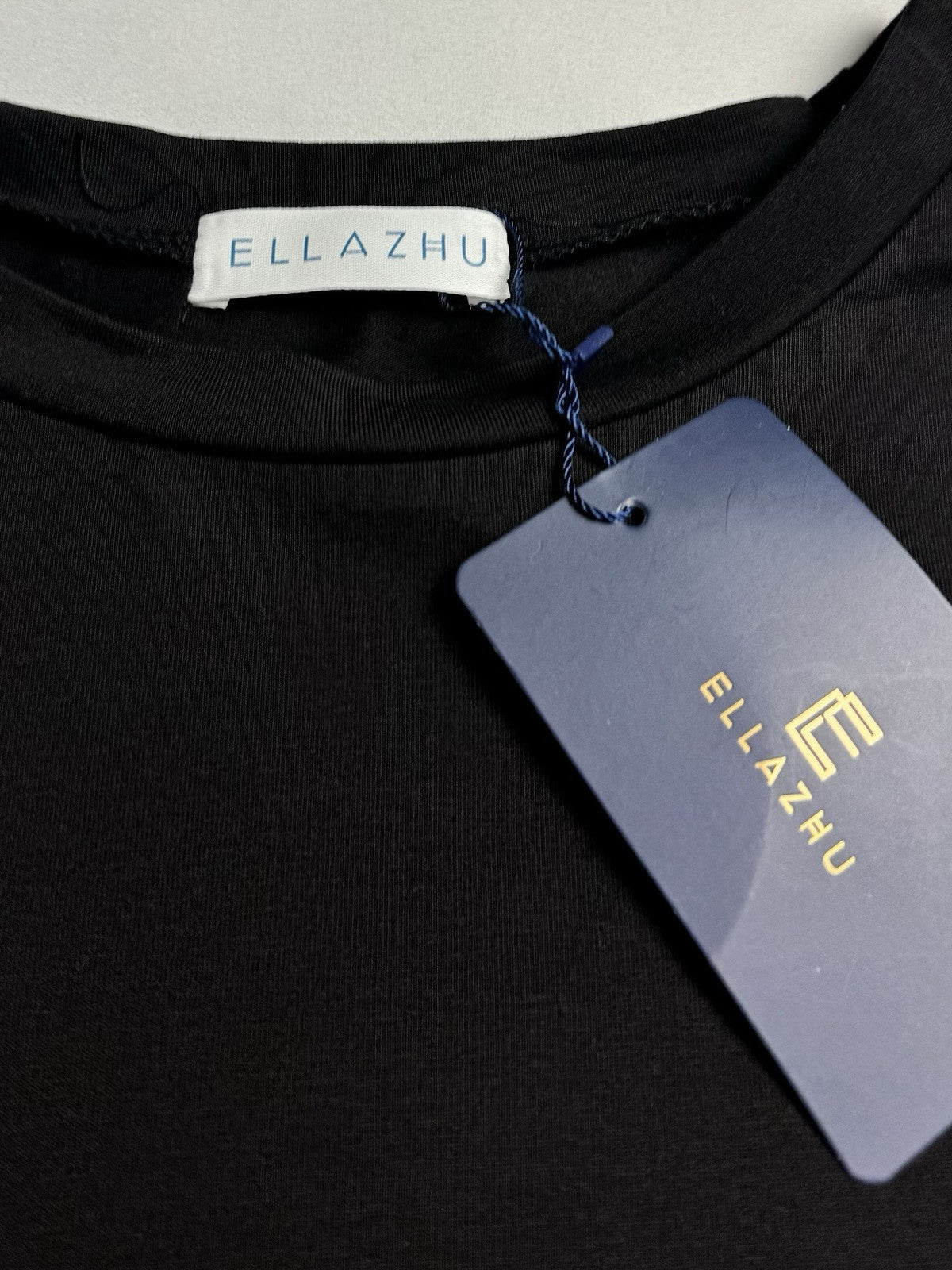 ELLAZHU Women Short Sleeve Tulle Hem T Shirt Dress Sz L. . (B.124)