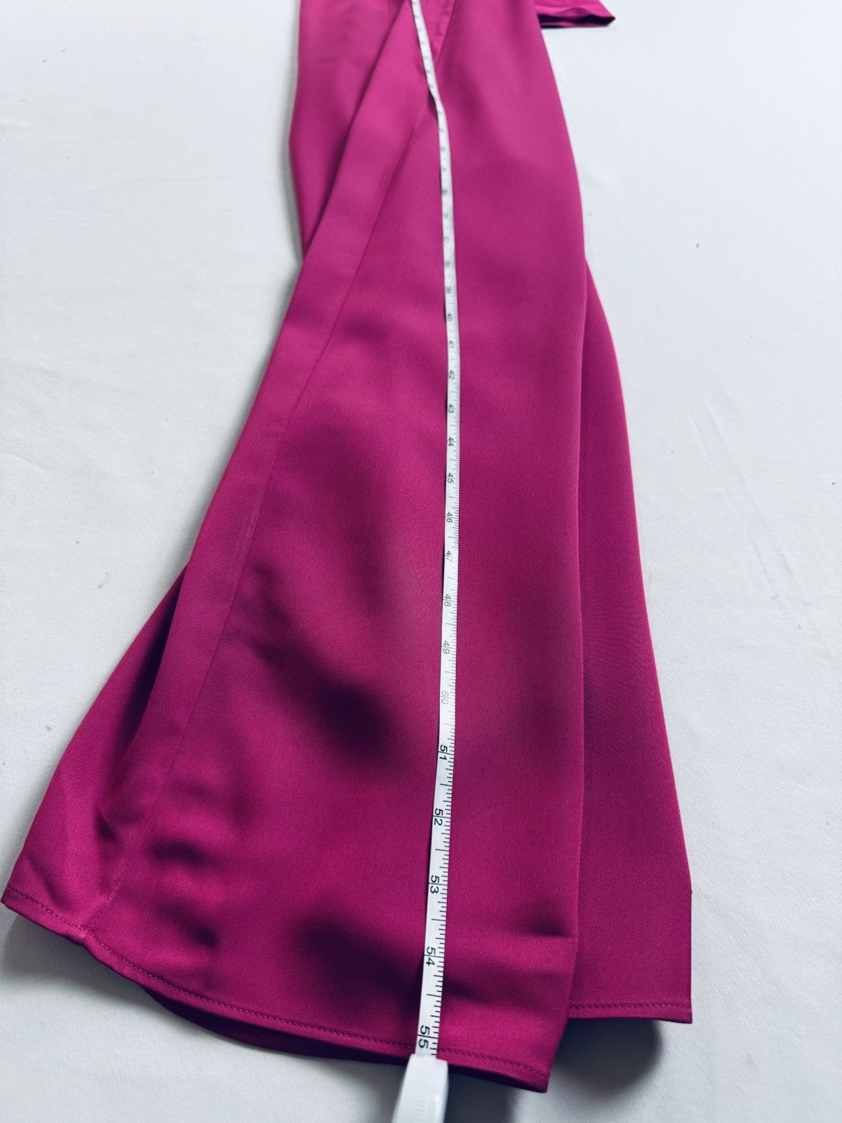 $249 MASSIMO DUTTI Long Silk Fuchsia Dress Sz S. (B.149)