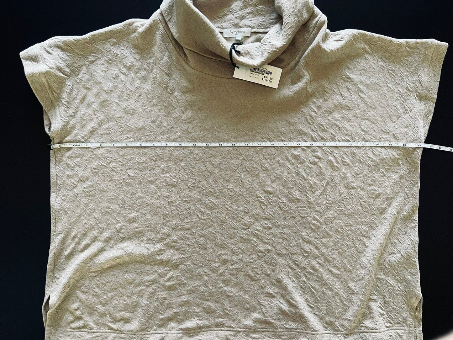Symphony by A.F. Women’s Golf Blouse Brown Sz M $179 MSRP Turtleneck Top