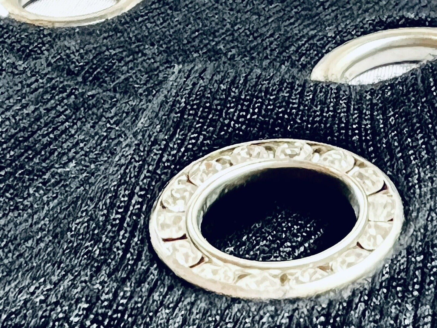 Belldini Women's Sweater Blouse Top Sz M Shirt Black W Crystal