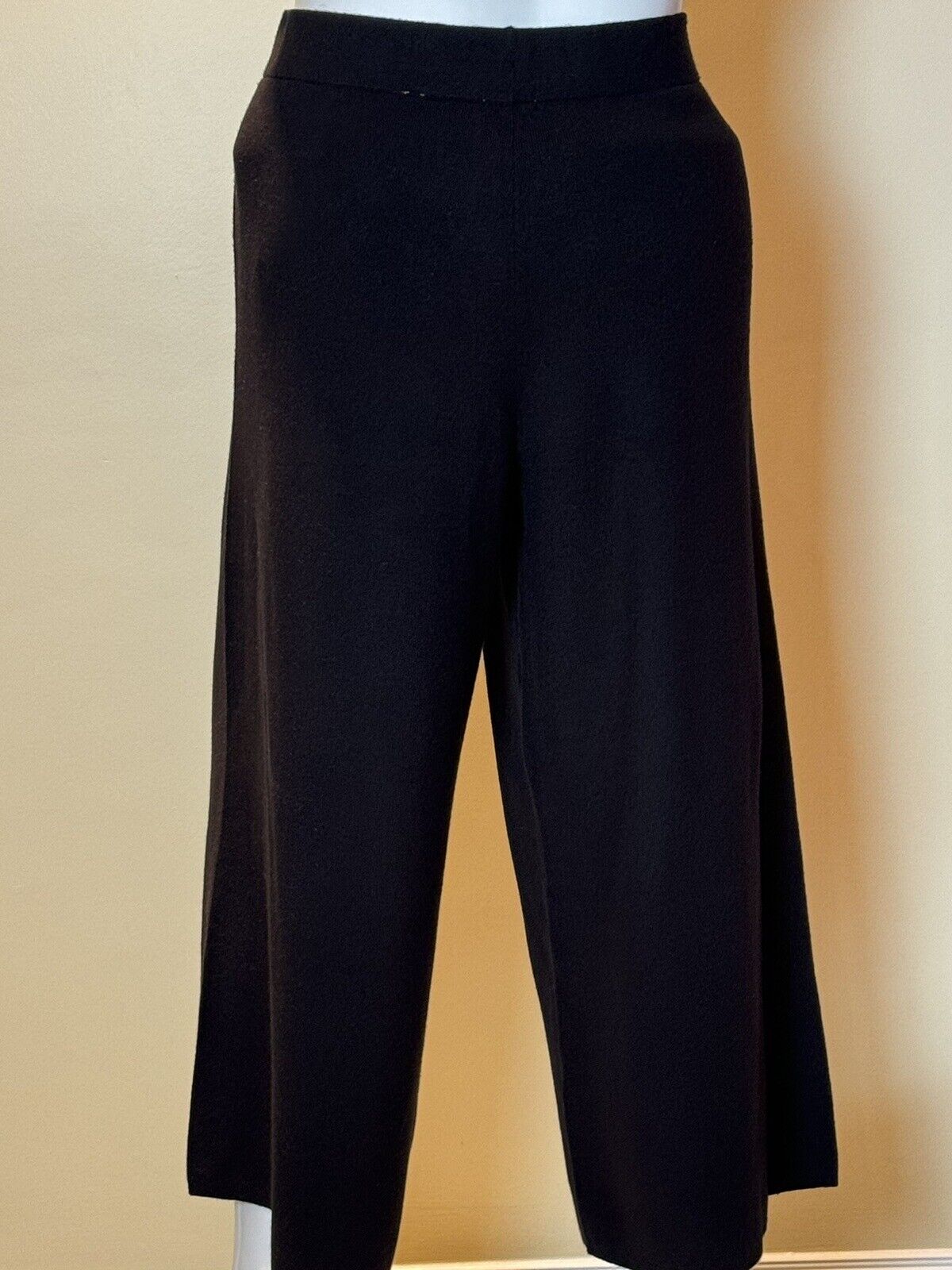 Nine West Side Stripe Pull on Wide Leg Pants Womens 3X Plaid Stretch (64)