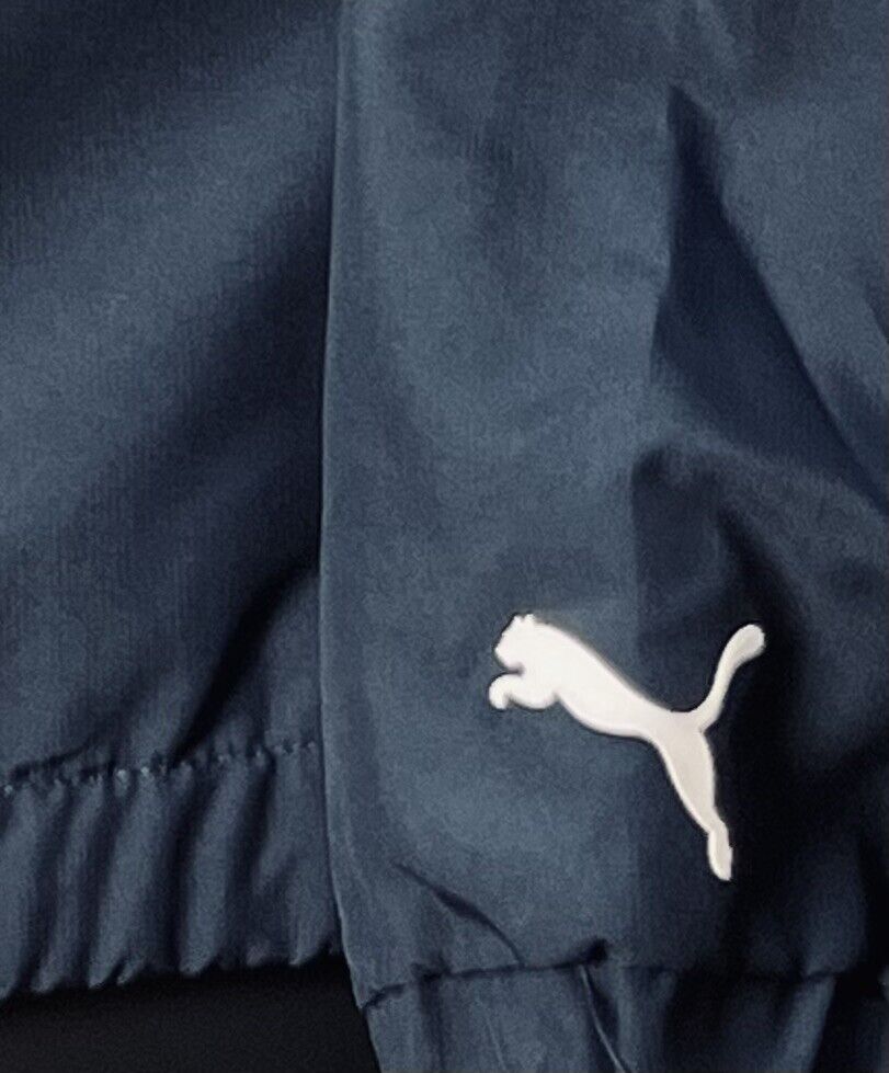 PUMA Women's Lightweight Jacket, Navy Blue/White Sz S
