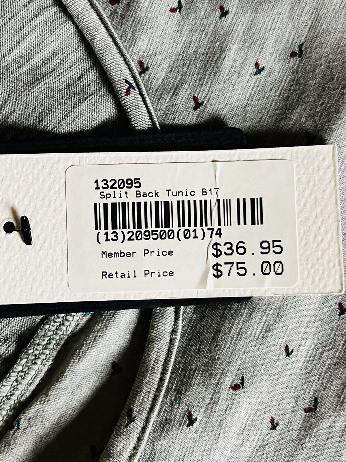 Casual Studio :Women's Blouse Gray Print Sheer Long Sleeve Sz M Open On Back