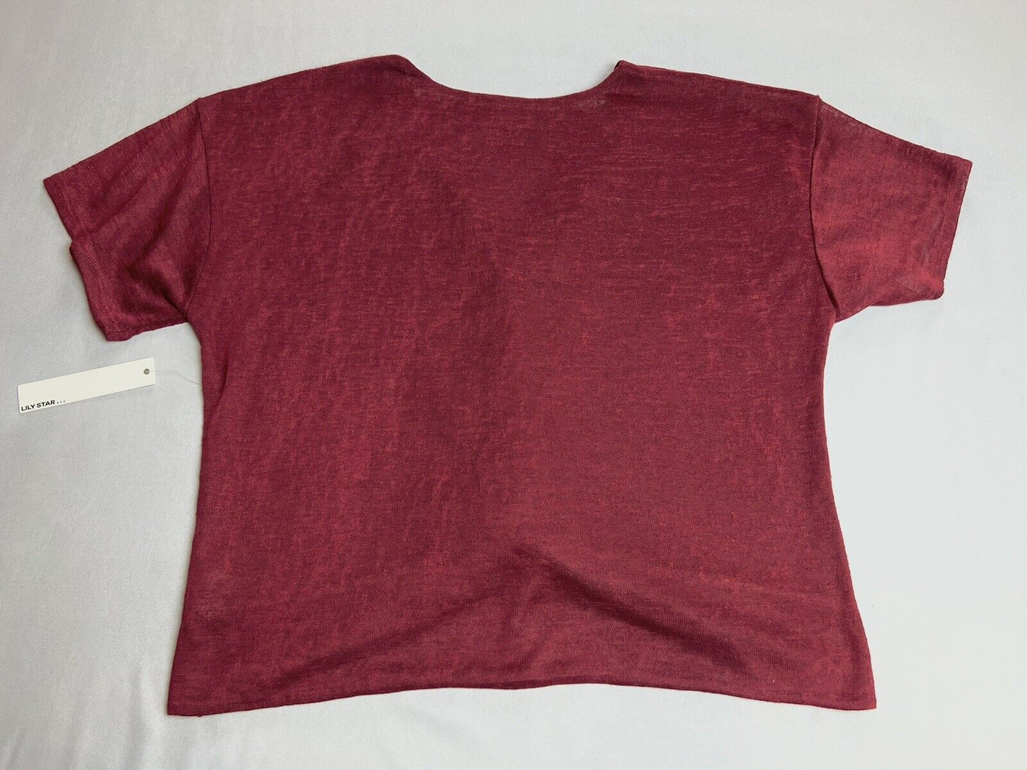 Lily Star Women's Burgundy Blouse Sz XL Marron Top