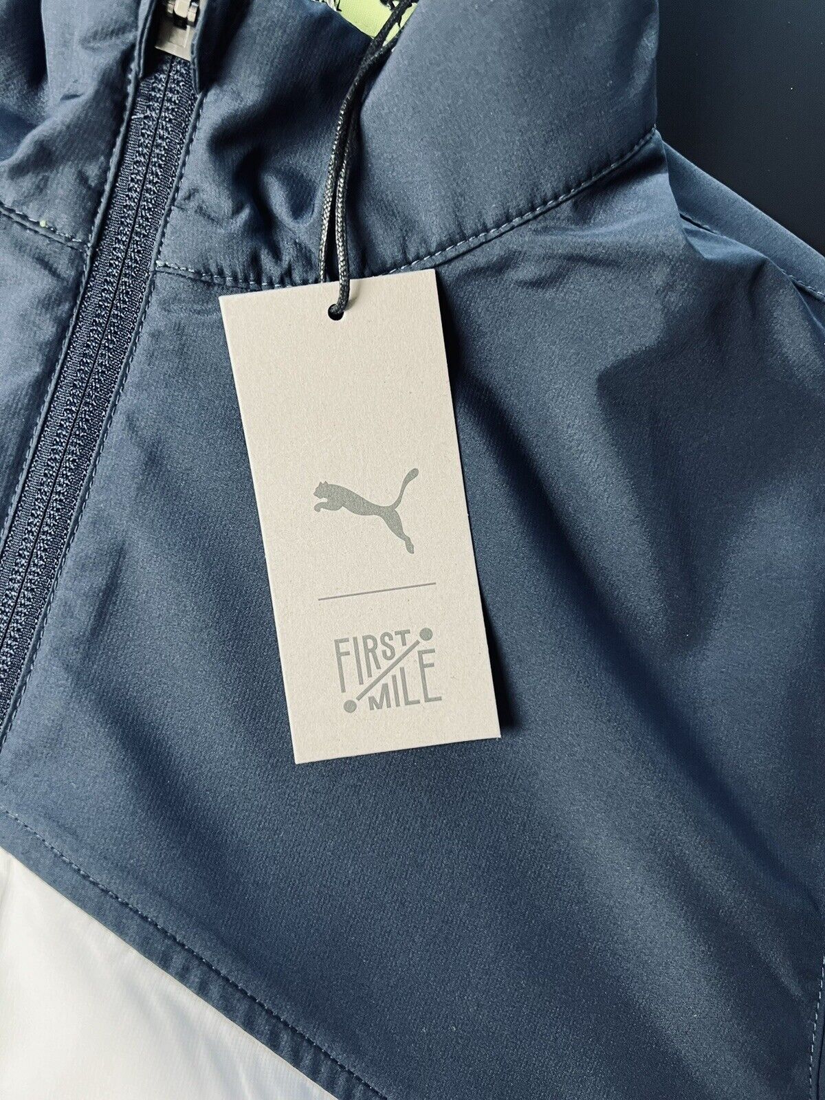 PUMA Women's Lightweight Jacket, Navy Blue/White Sz S
