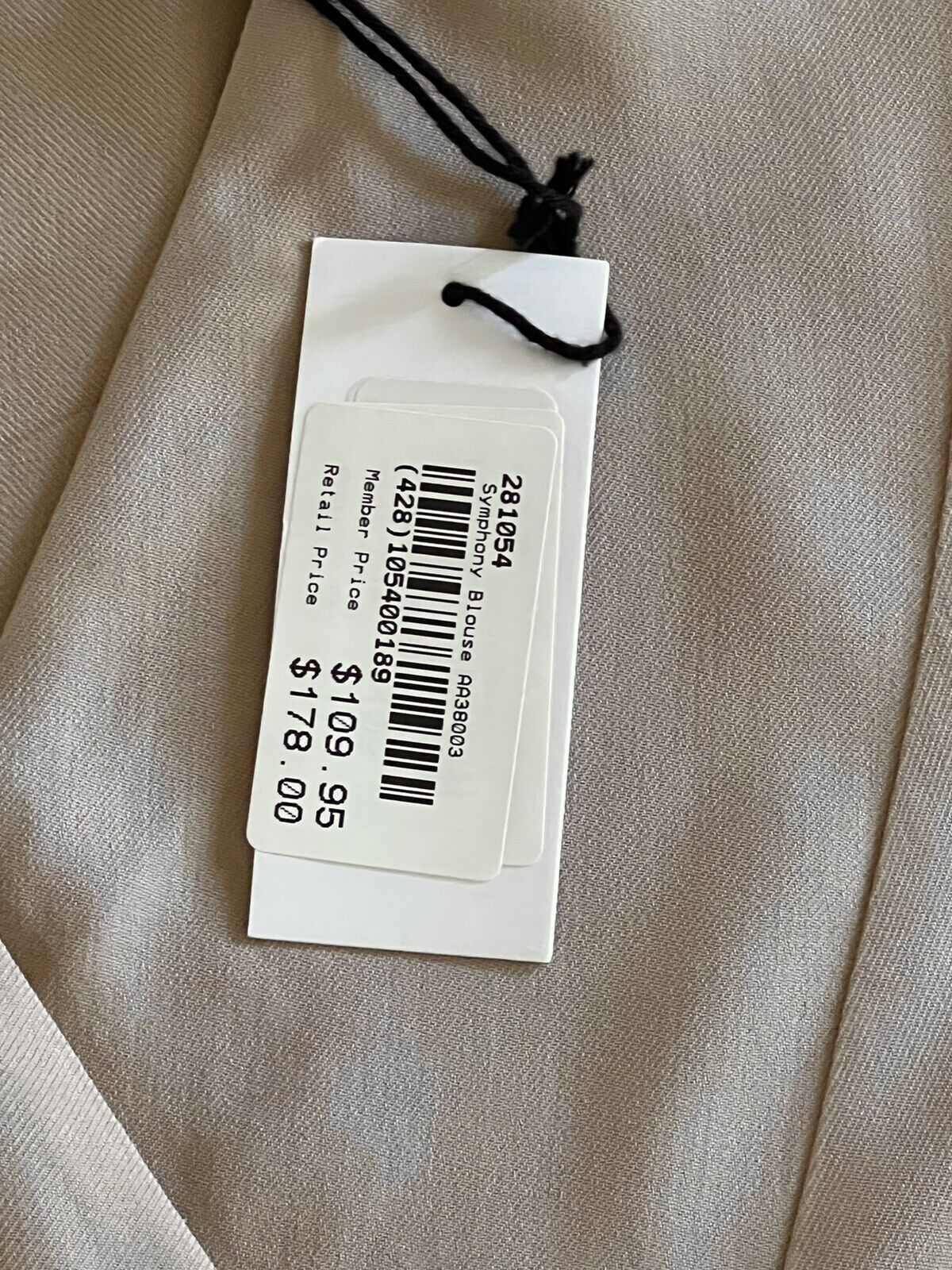 Symphony by A.F. Women’s Blouse Beige Sz XS $178 Retail