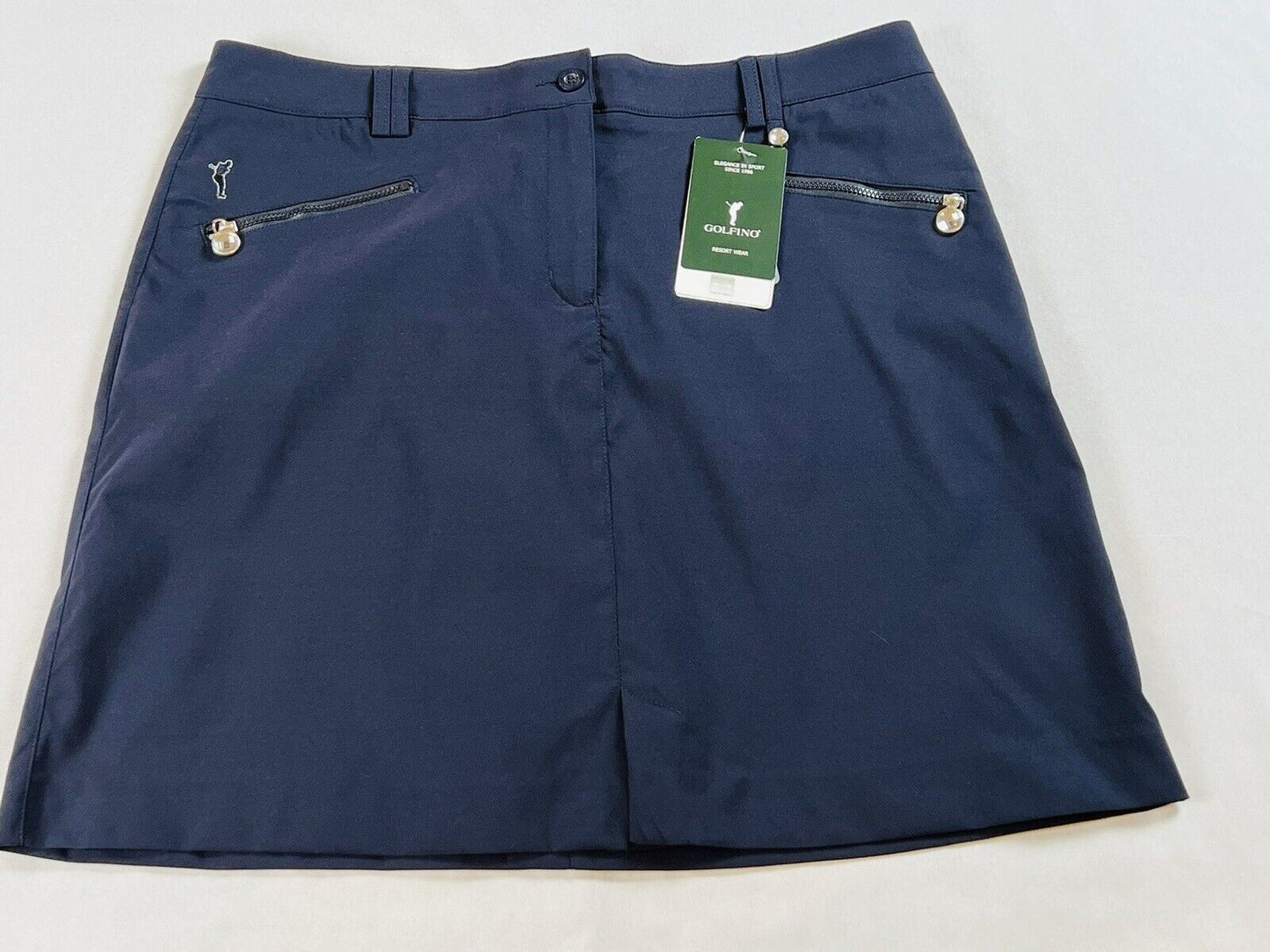 Golfino Women's Golf Skirt Skort Size 12 Navy w/rhinestone