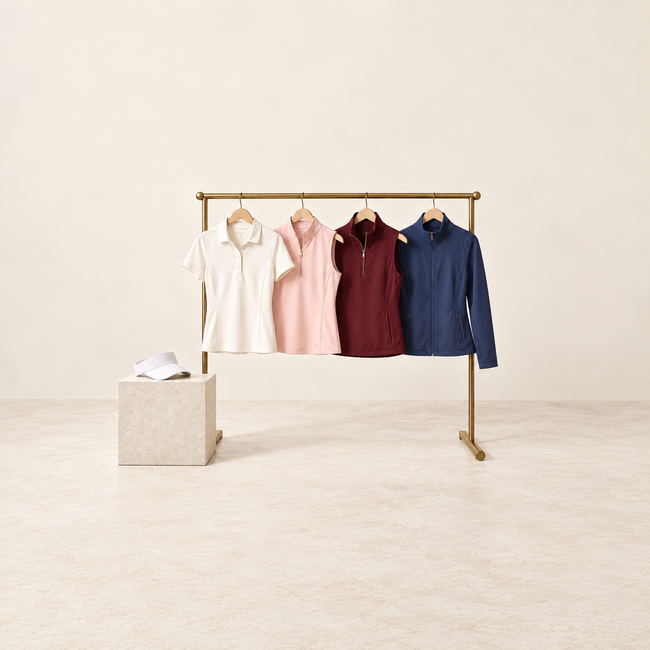 Women’s clearance golf shirts, vests and activewear