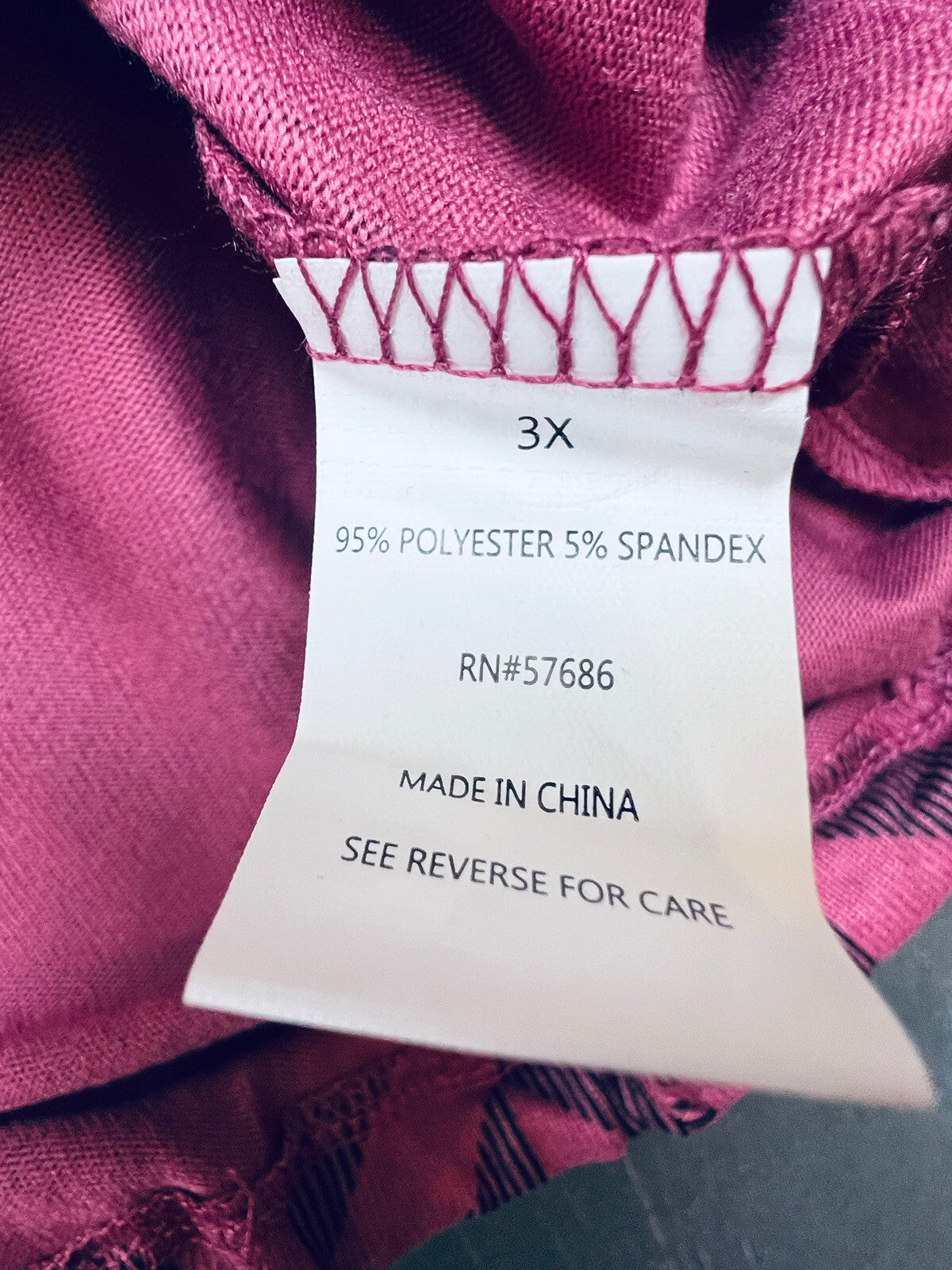 Louise Paris Women’s Blouse Pink with Navy Size 3X Top