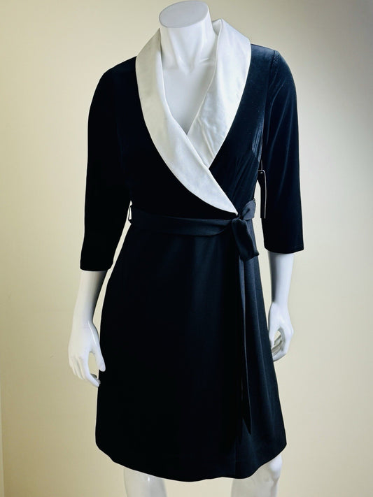 Addison Evenings Women’s Velvet Black Dress Sz 10. . (B.92)