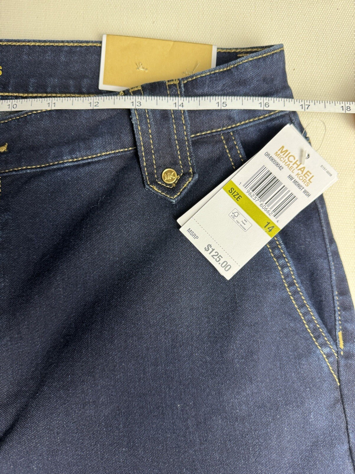 $125 Michael Kors Women's Bottom Blue Denim Jeans Size 14    (66)