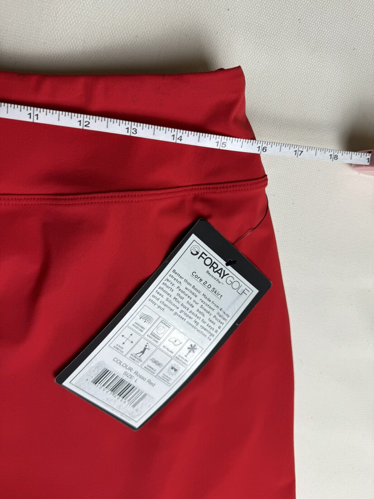 ForayGolf Women’s Skort Red Skirt Sz L. (03)