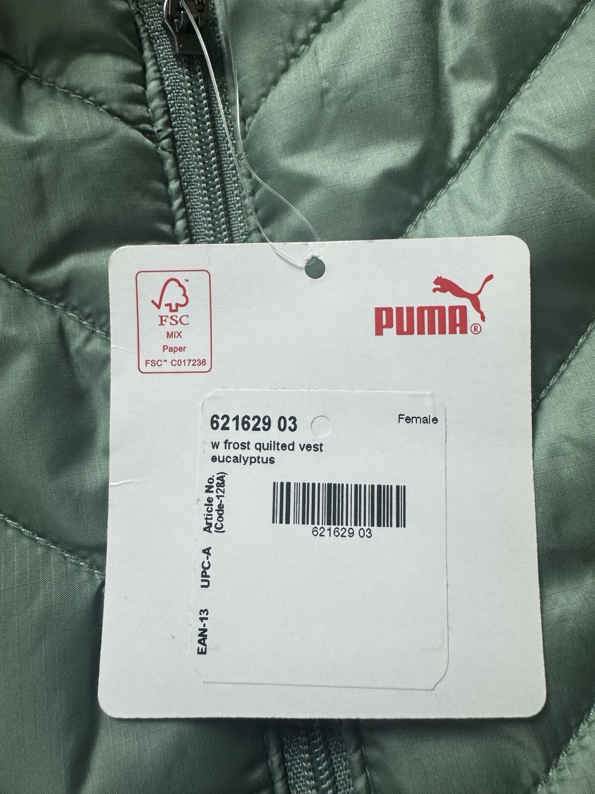 Puma Women’s Golf Green VEST Sz S.    (B.120)