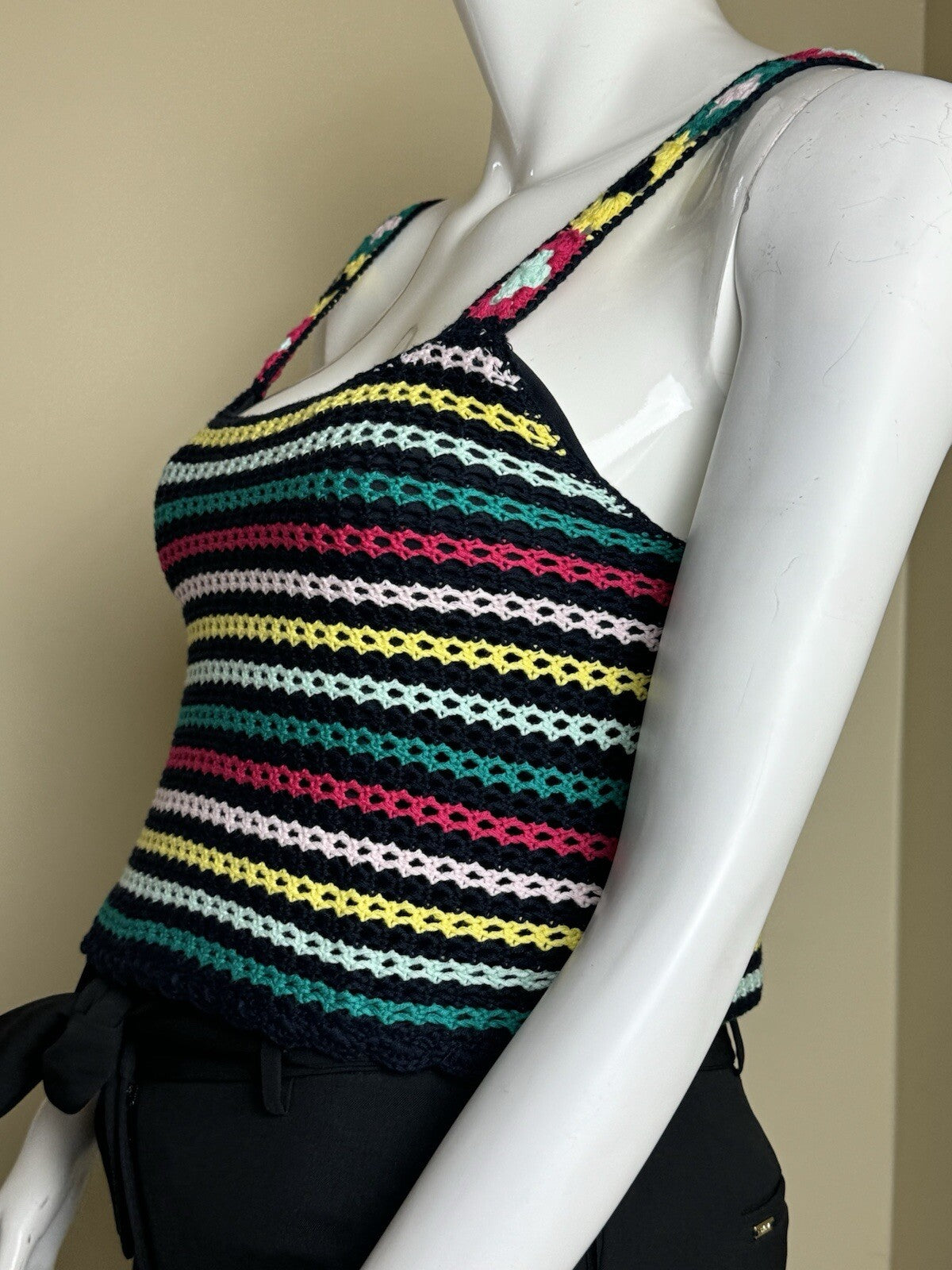 Jessica Simpson Karina Crochet Tank Top Size L. (B.94)