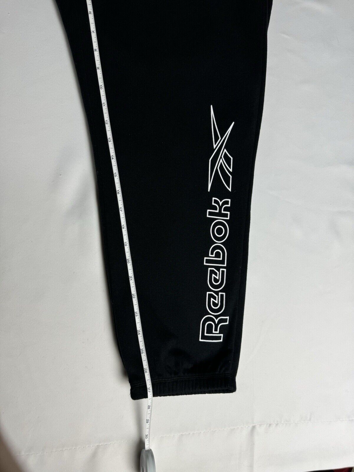 $70 Reebok Women's Black w/white Logo Jogger Sweatpants Sz 1X