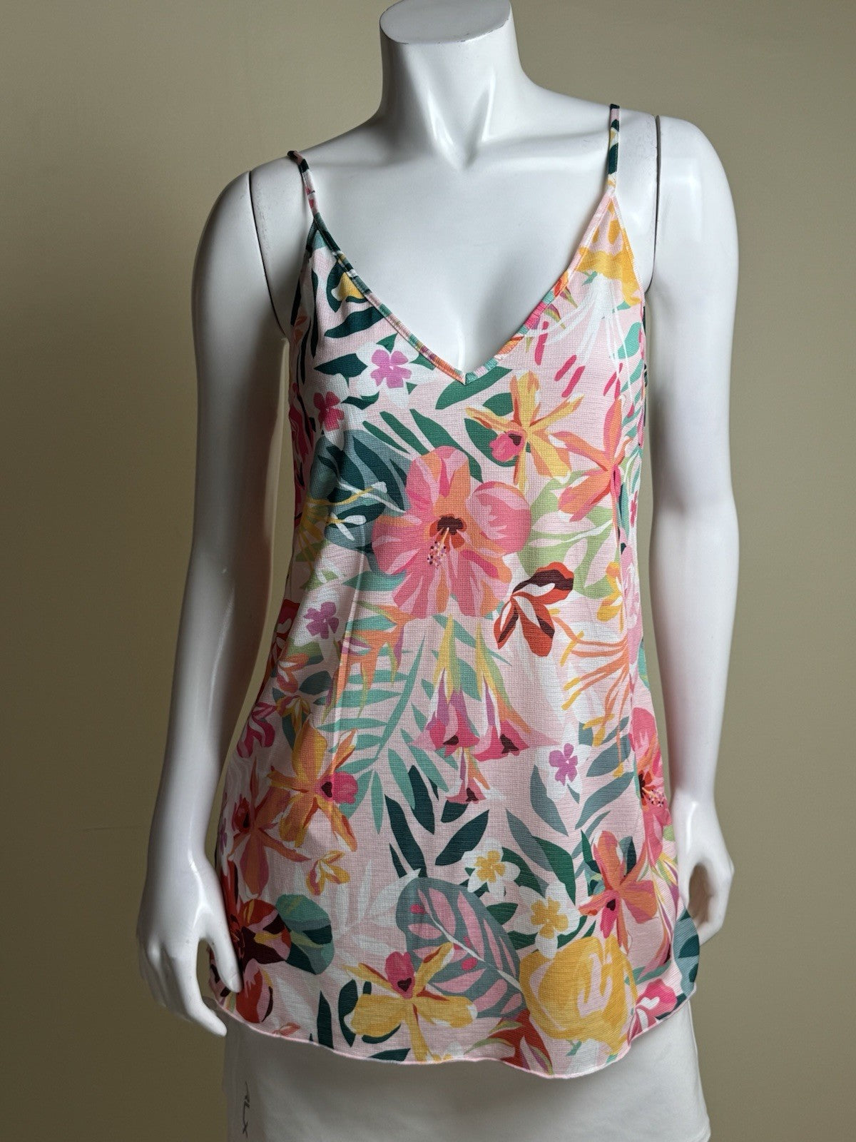 $45 HURLEY Women’s Multi Floral tank top Dress Sz S       (B.183)