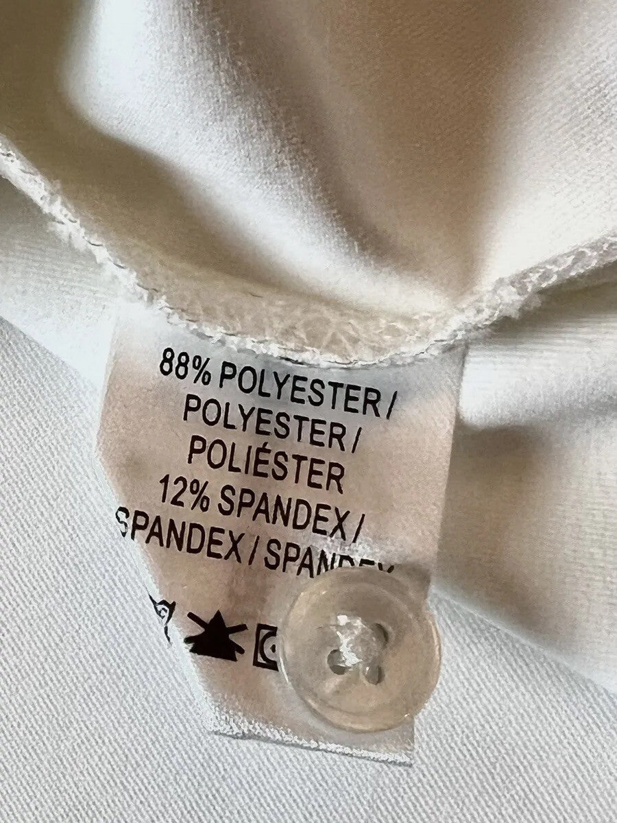 Fairway & Greene Women's Top Golf Polo Shirt Ivory Sz L.  (B.49)