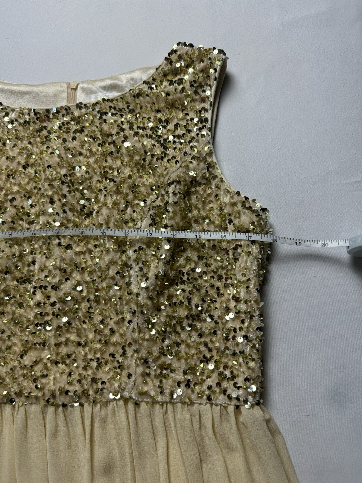 Hanpceirs Sleeveless SEQUIN TOP DRESS FIT & FLARE Sz L  (B.107)