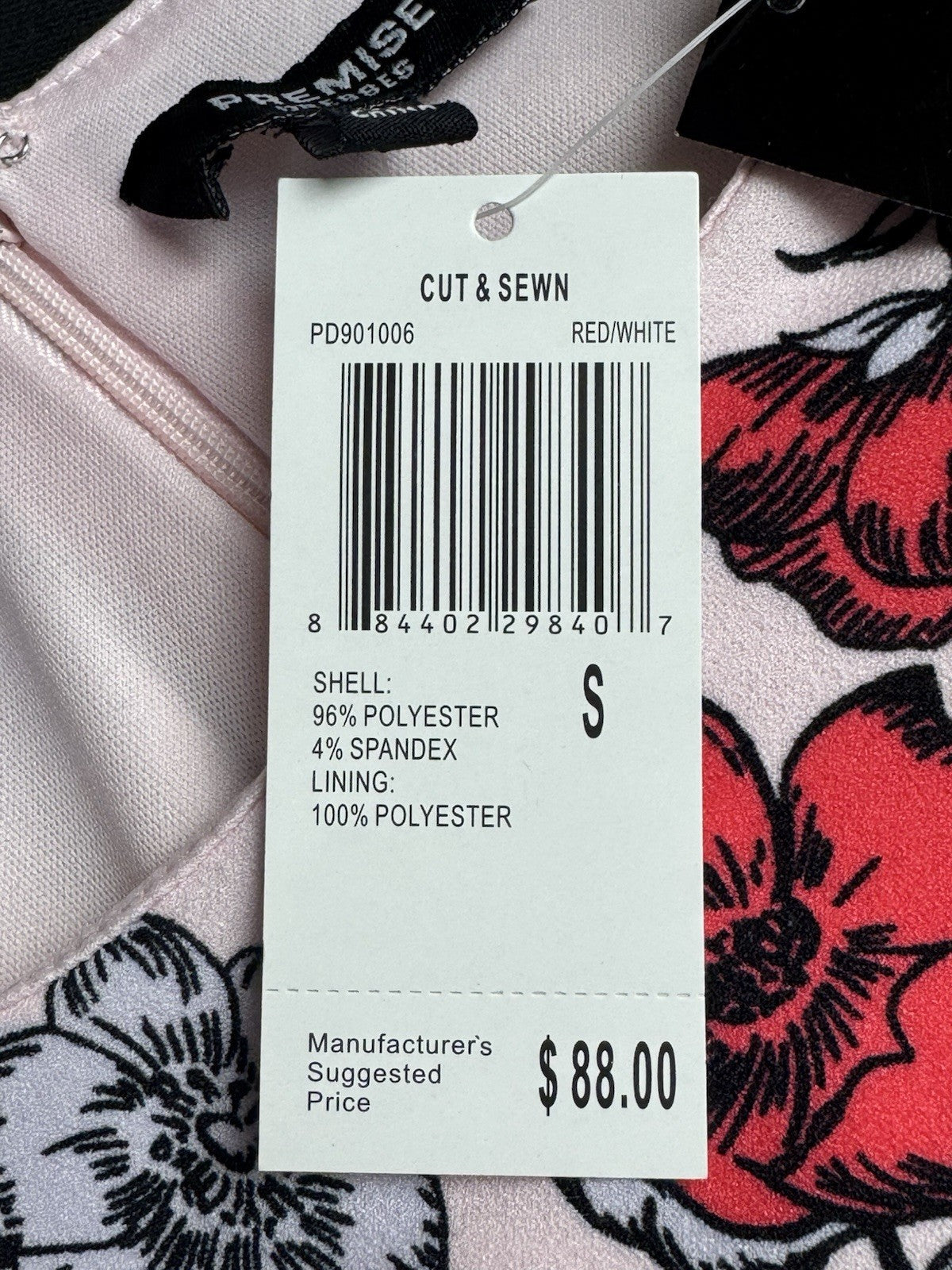 $88 Premise Dresses Women’s Pink Floral Dress Sz S.    (B.176)