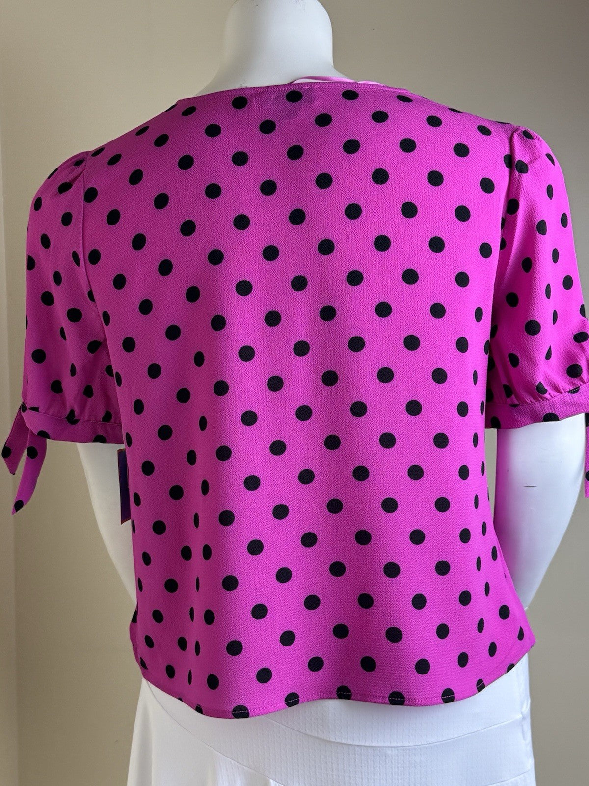 $69 Cede Women’s Polka Dots Blouse Sz PXL      (B.187)