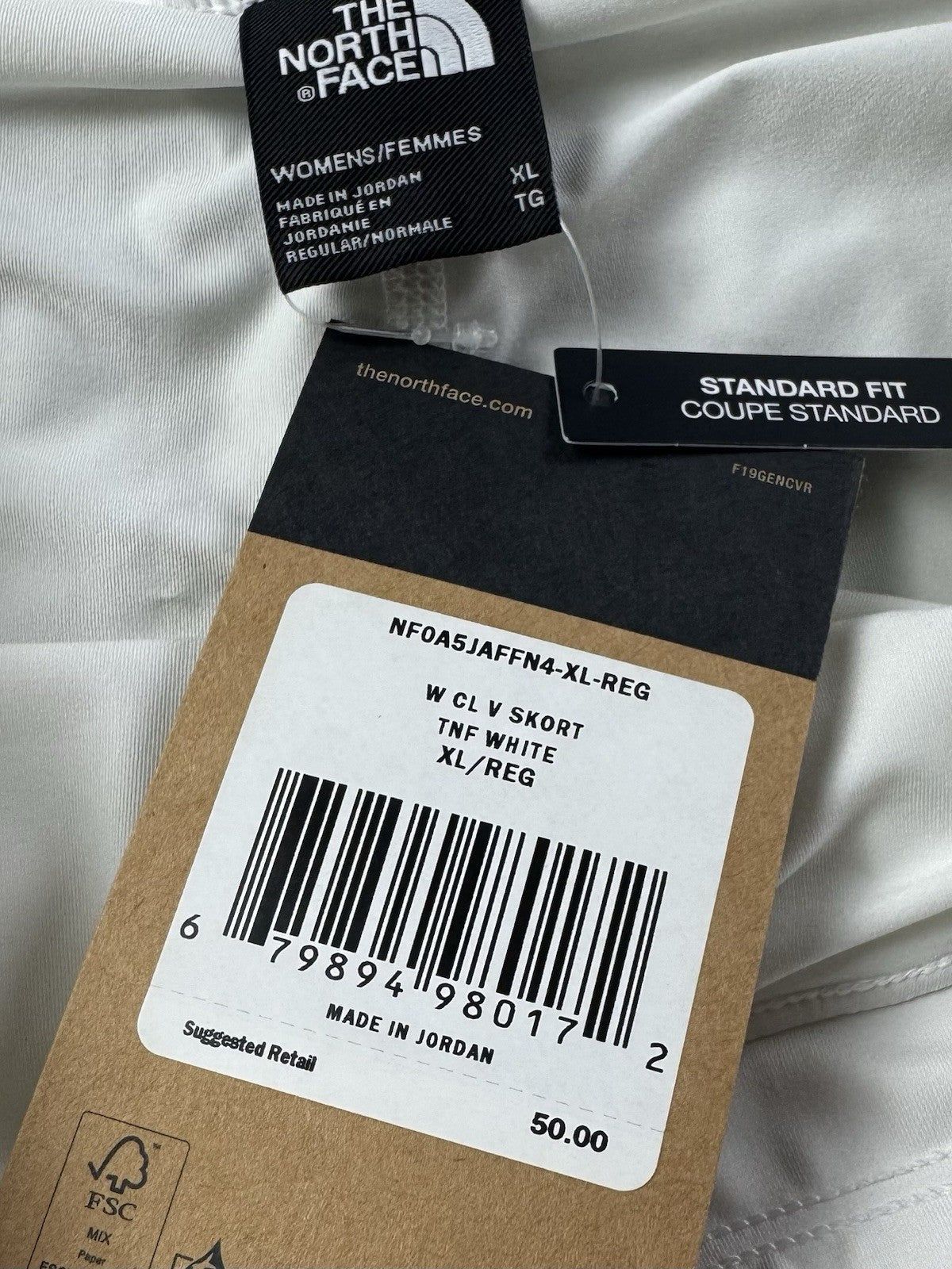 $50 The North Face Women’s Skort White W/Pocket Sz XL.    (B.184)