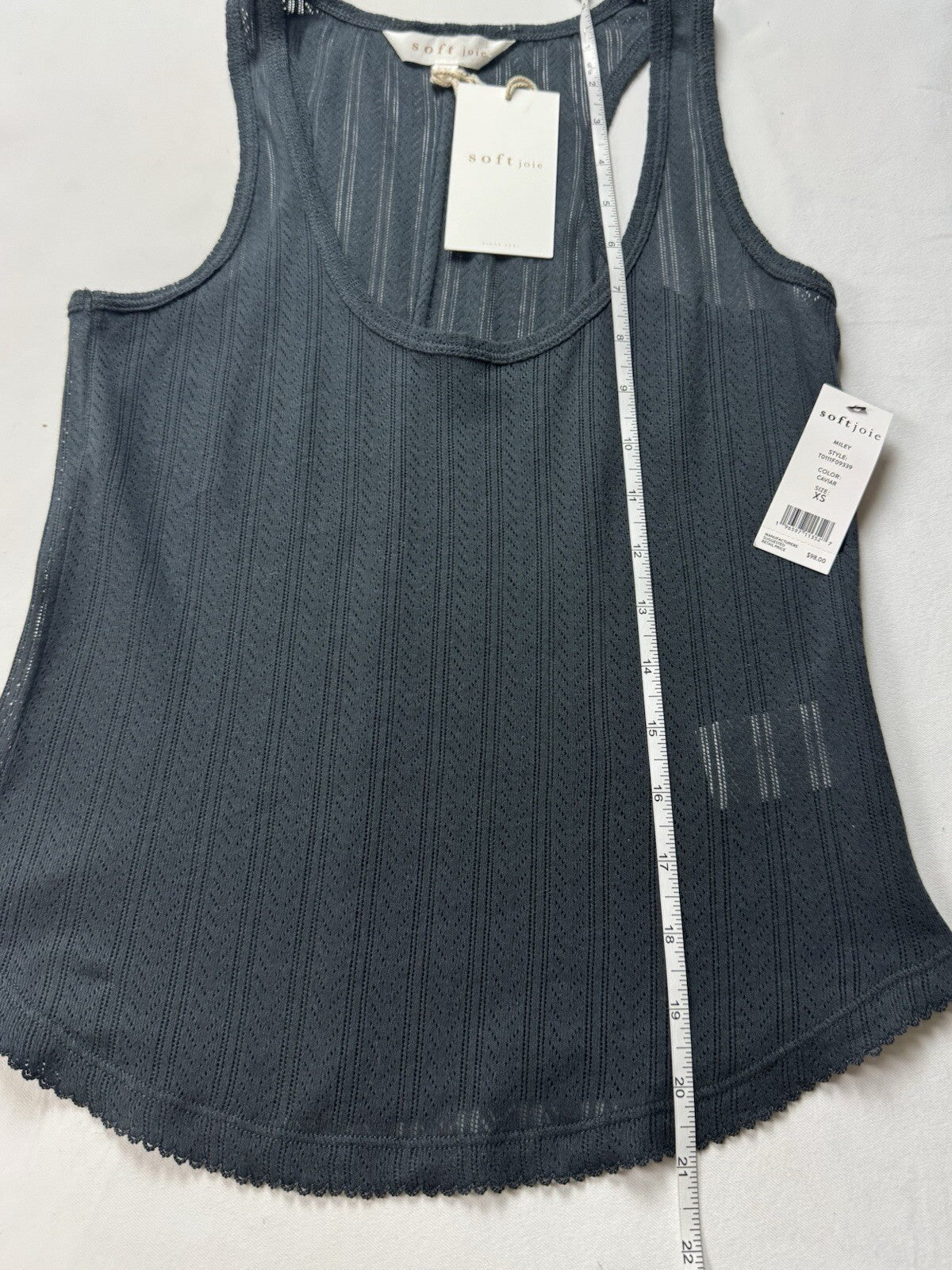 $98 SOFT JOIE MILEY Black TANK TOP Sz XS. (B.134)