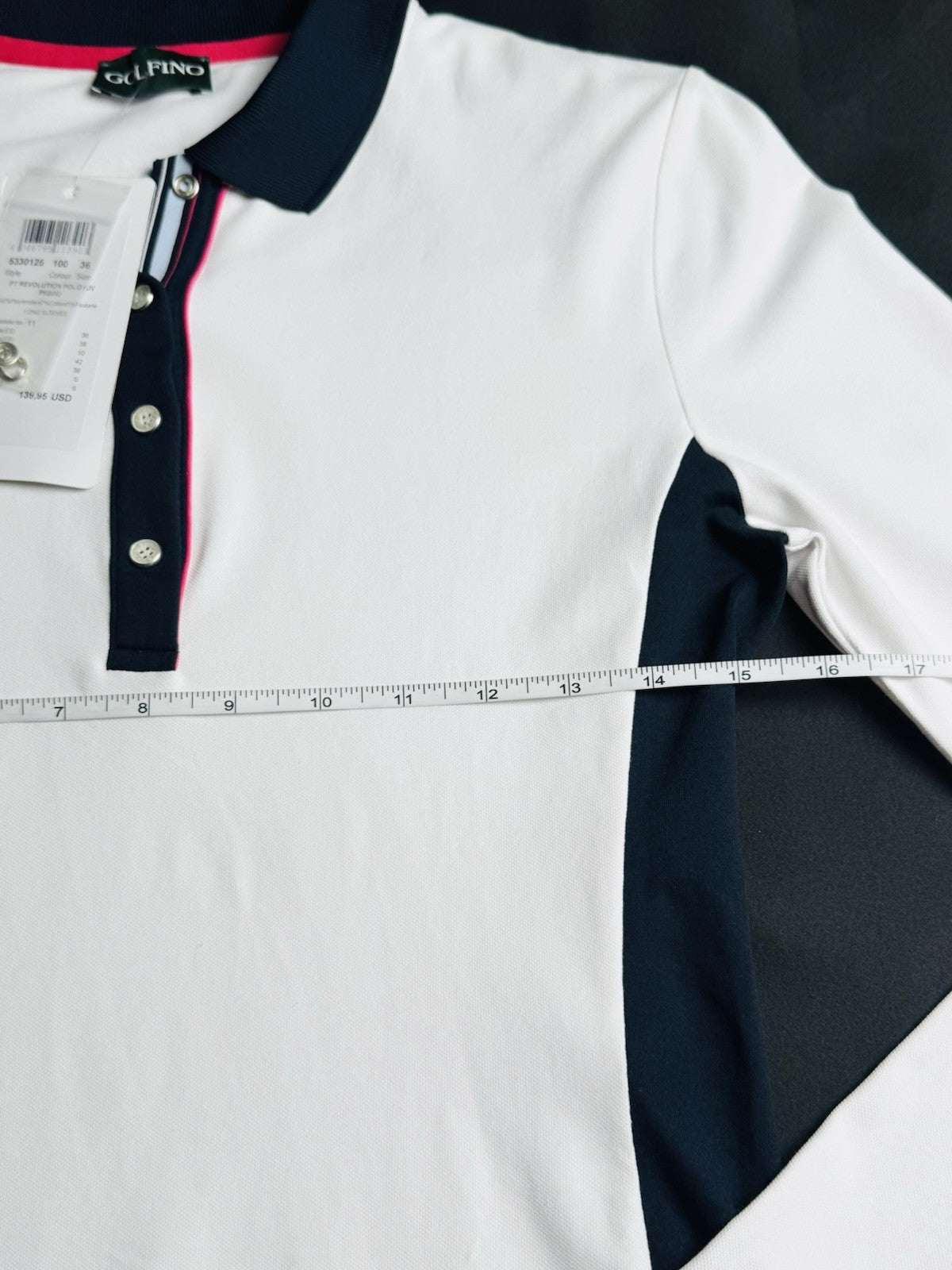 $139 GOLFINO Women's Golf Shirt Long Sleeves Size 6.  (B.189)