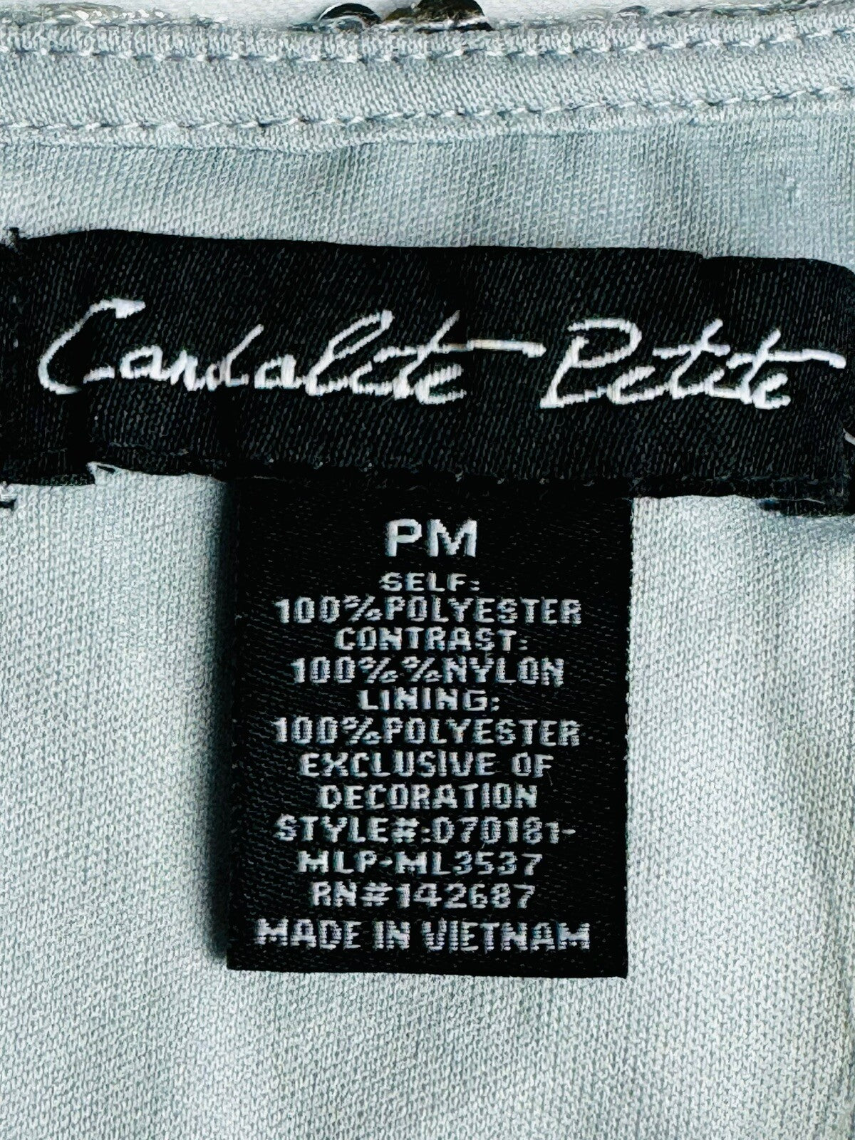 Candalite Women’s Gray Sequin Lace Dress  Size PM.  (B.071)