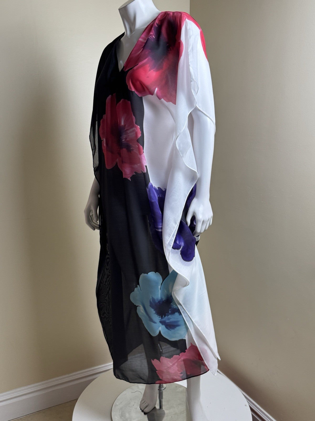$119 H by Halston Cover Up Dress Womens Floral Sz XS/S. (B.177)