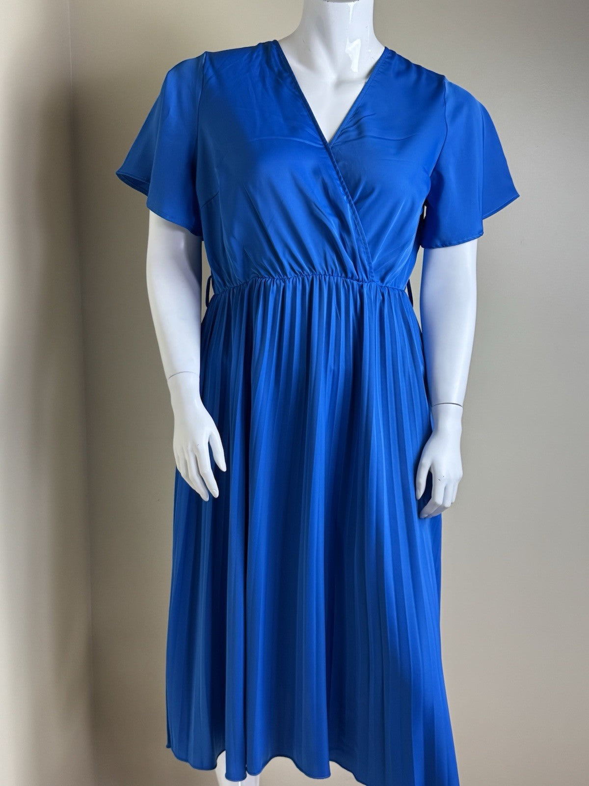 BTFBM Women's Pleaded Royal Blue Dress Sz XL     (B.99)