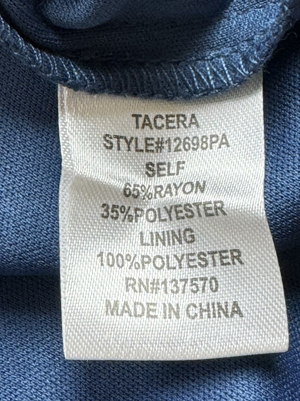 Tacera Women's Dress Blue Sz M. (73)