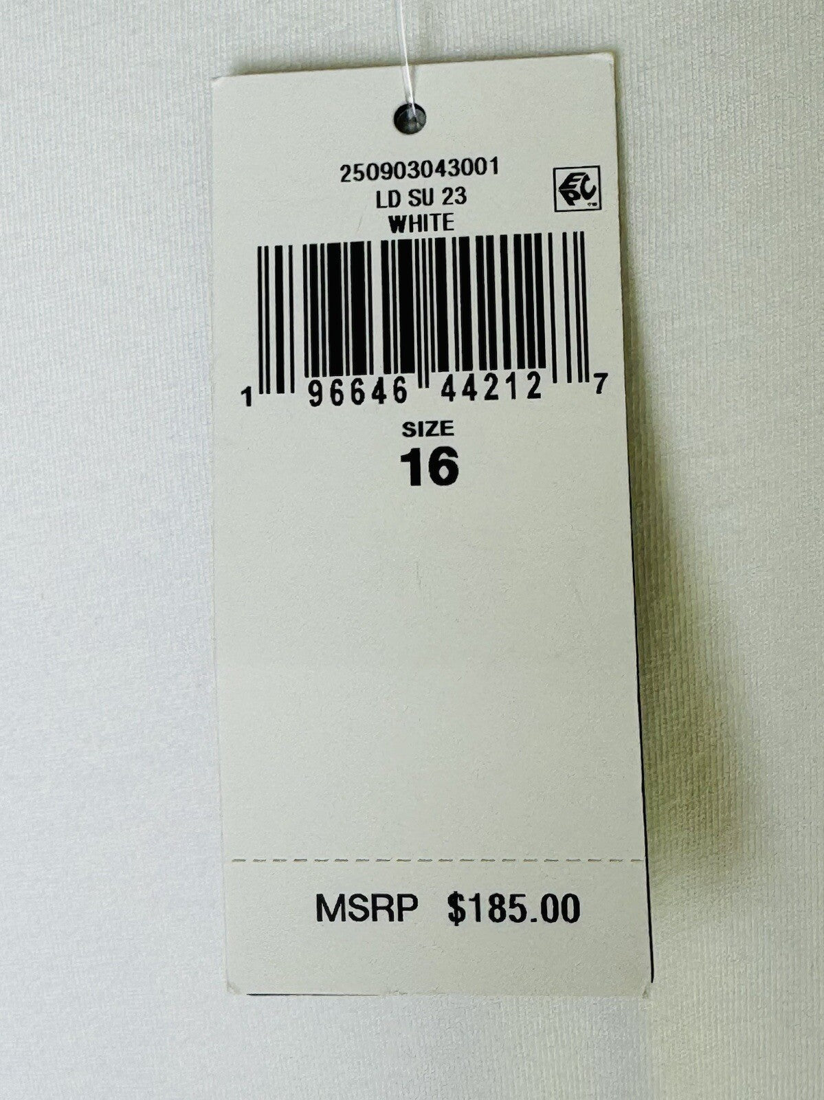 Ralph Lauren Women’s Cotton Size 16 Dress White Elastic Waist. (51)