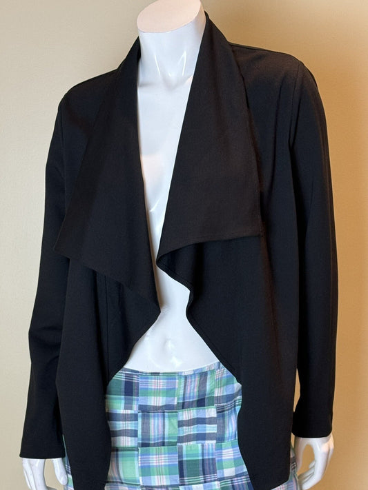 $139 Rafaella Woman’s Black Cardigan Sz M  (B.77)