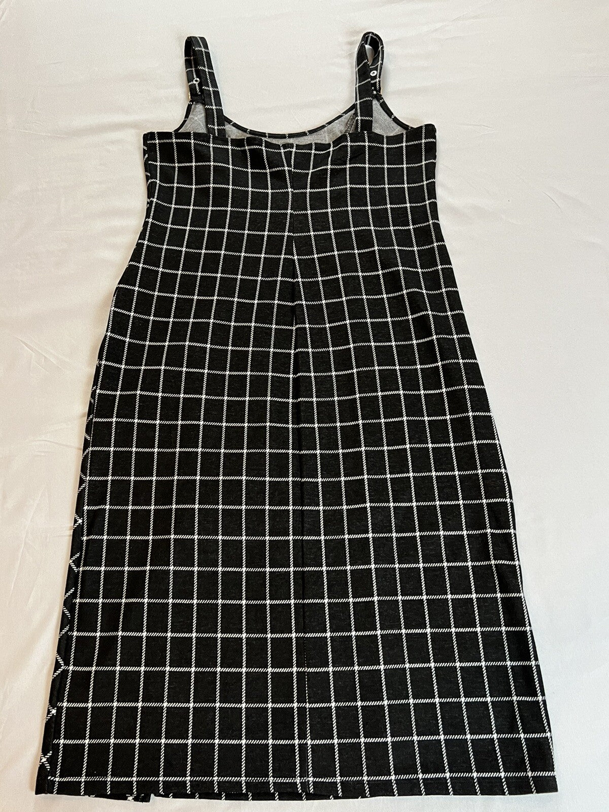AUW Women’s Plaid Black White Dress Sz L