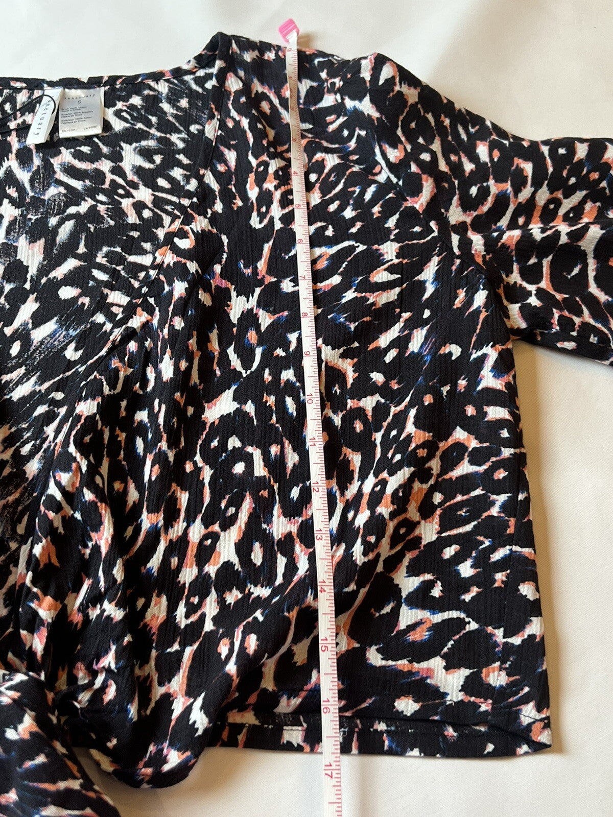 Sanctuary Women’s Leopard Print Crop Top Long Sleeve Sz S Multicolor (01)