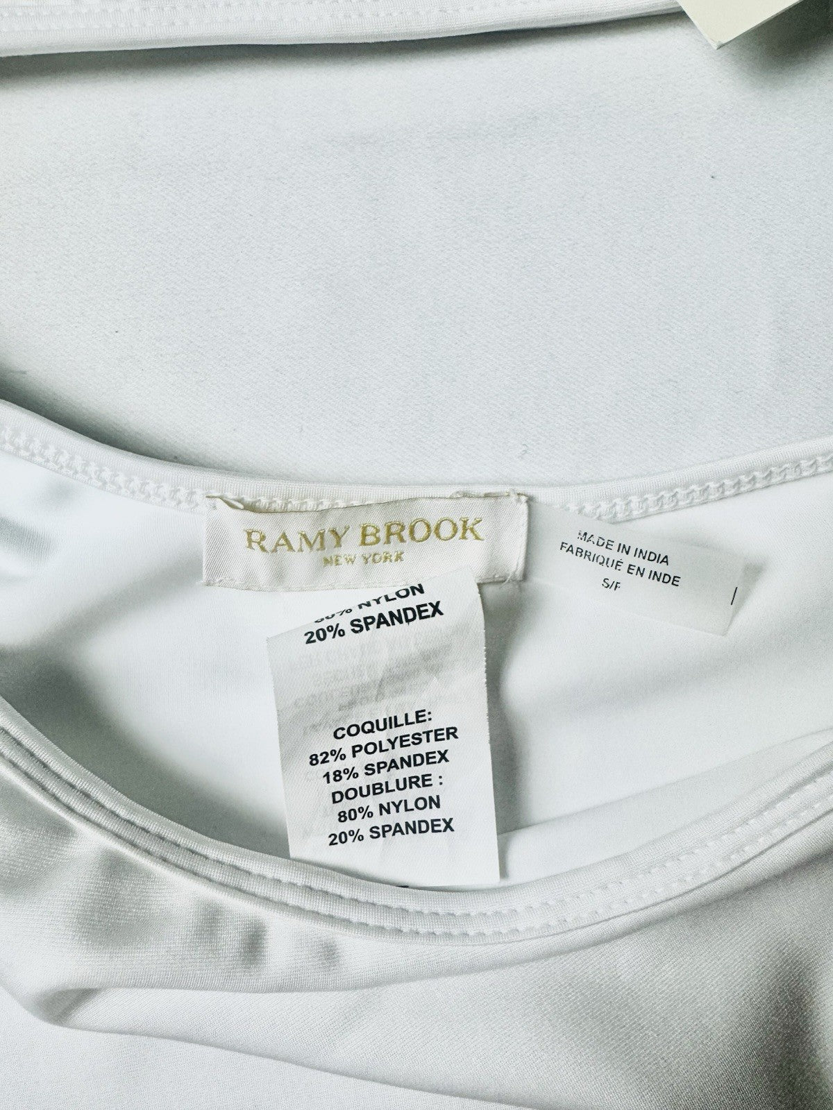 $238 Ramy Brook Jamie Asymmetric One Piece Beaded Swimsuit Sz S.  (B.151/2)