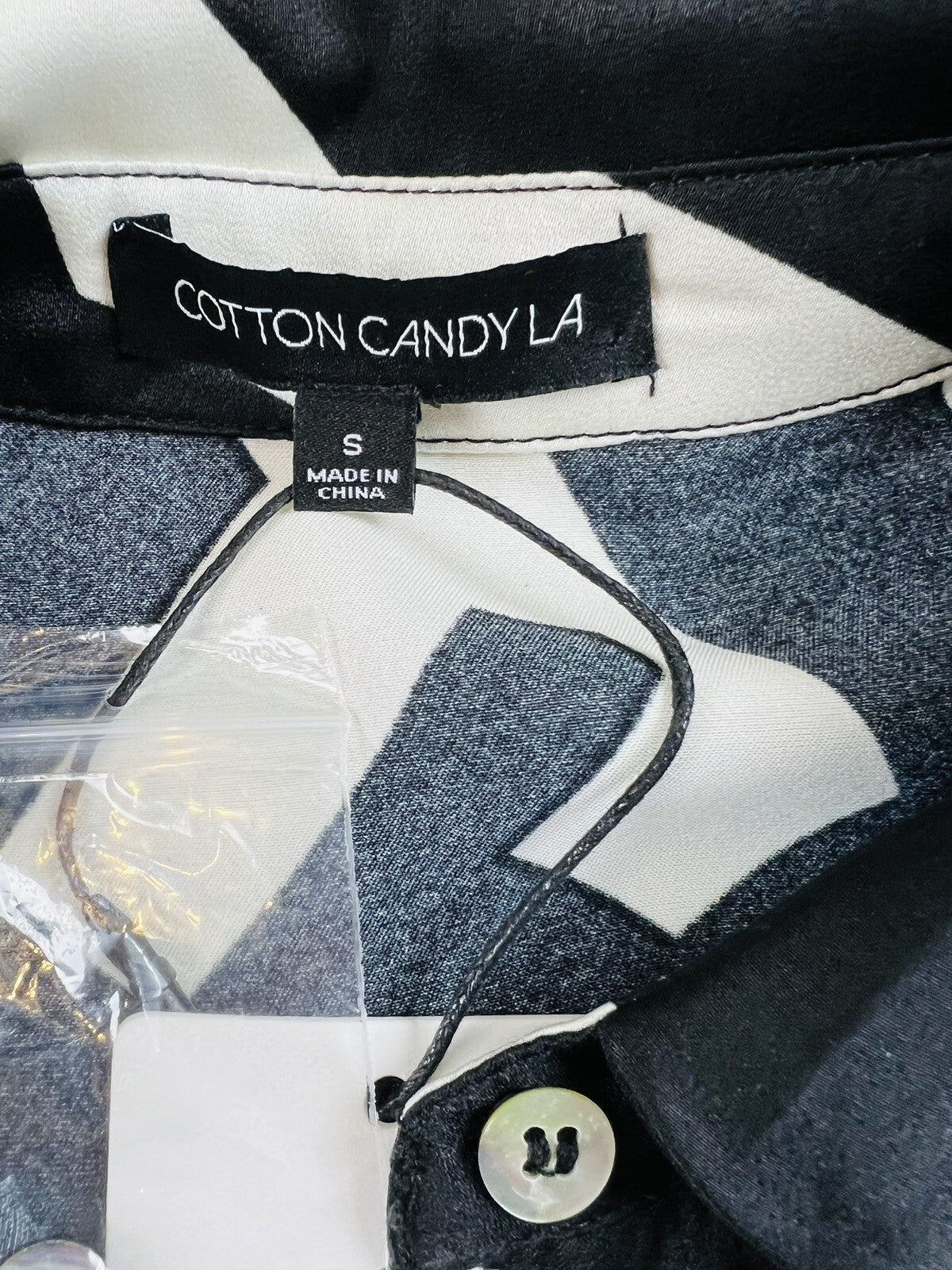 COTTON CANDY Women’s 2Pc Set Long Sleeve Shirt Sz S with Inside Top Sz M